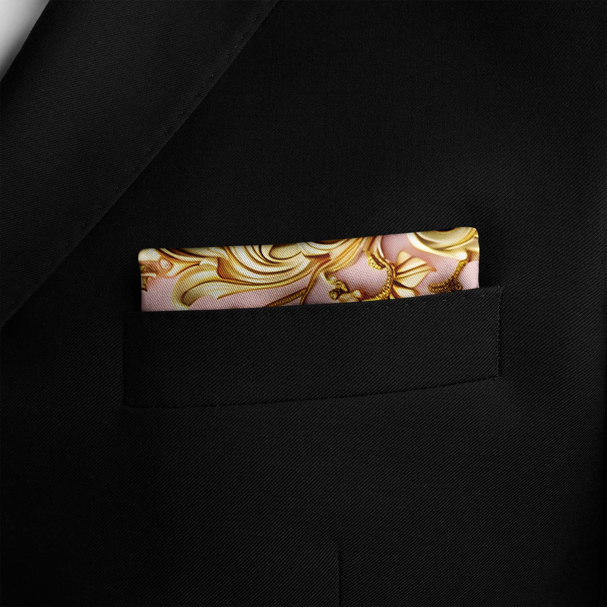 ORNATE PATTERN SILK POCKET SQUARE ORNATE PATTERN SILK POCKET SQUARE