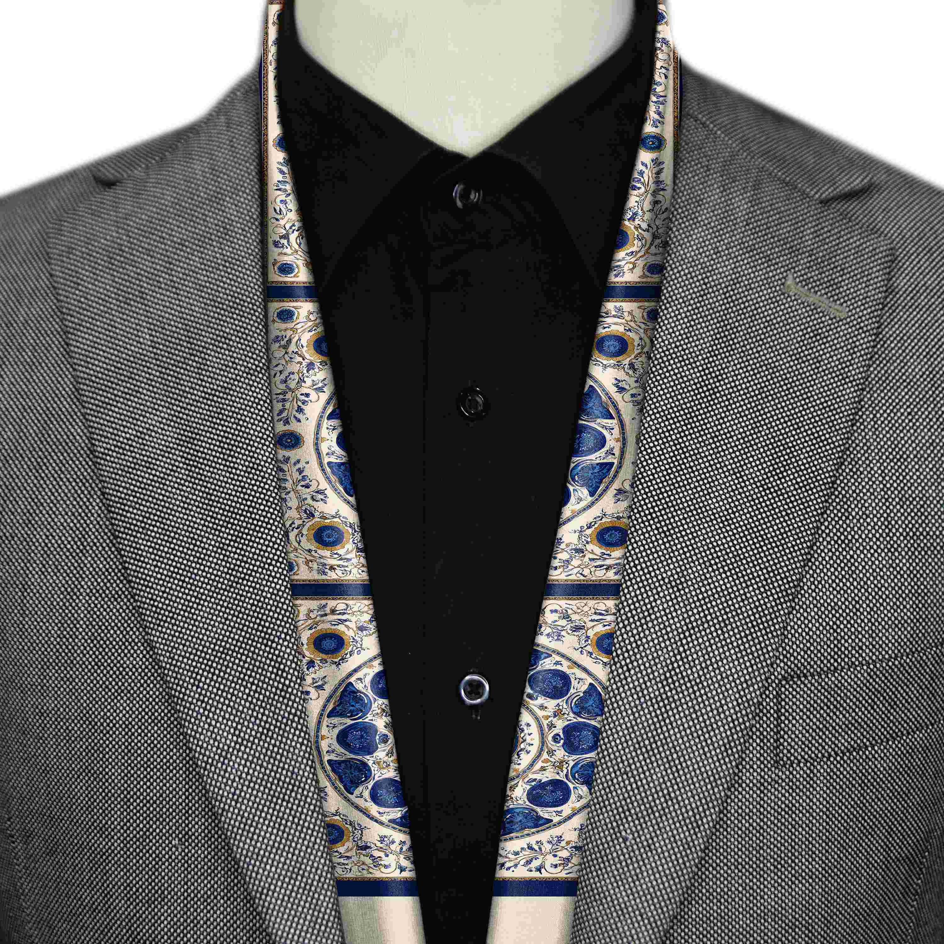 AZURE BLOOM MEN SCARF - PREMIUM COLLECTION AZURE BLOOM MEN SCARF - PREMIUM COLLECTION