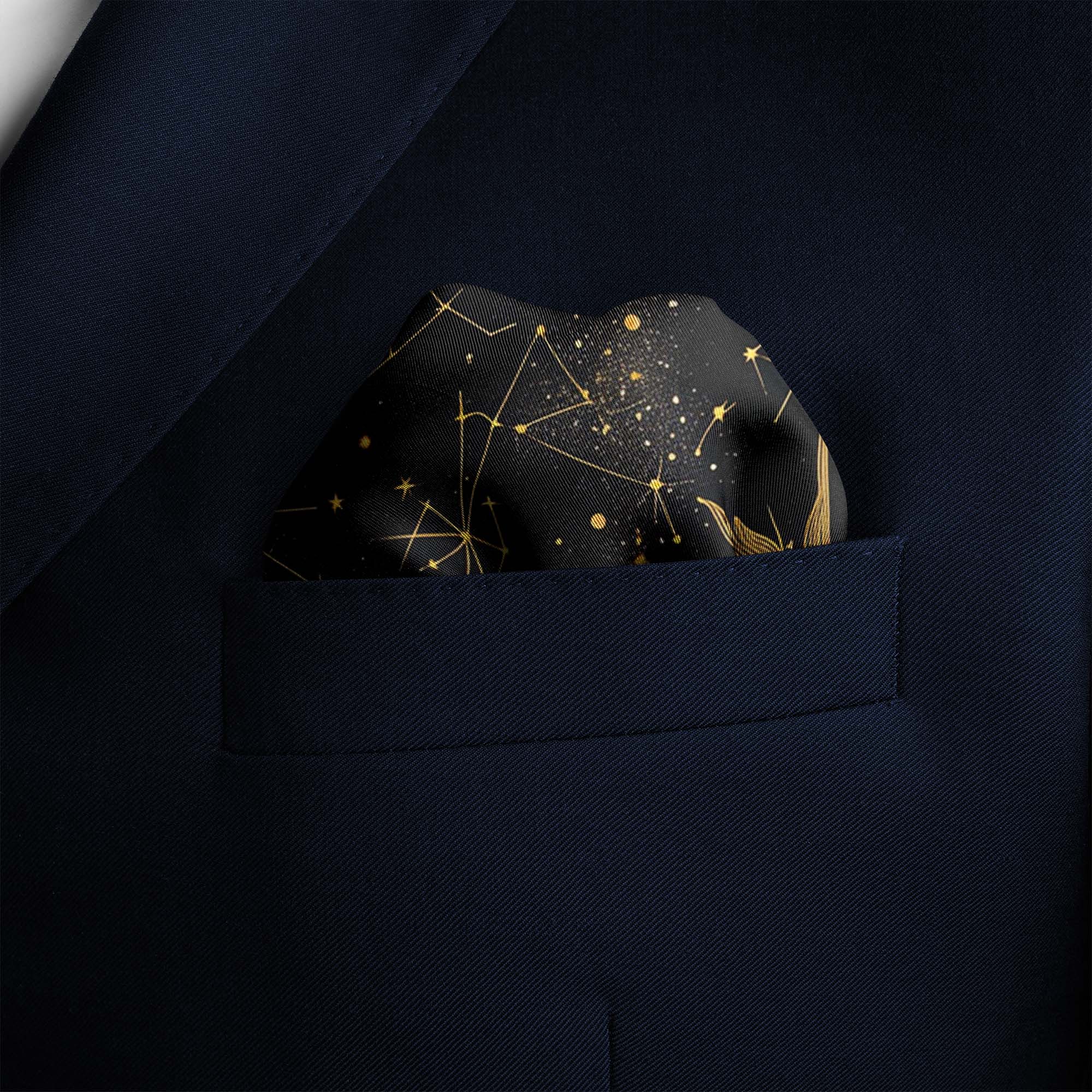 DEER SUN SILK POCKET SQUARE DEER SUN SILK POCKET SQUARE