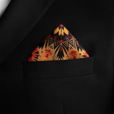 FLORAL ETHNIC ORIENTAL SILK POCKET SQUARE