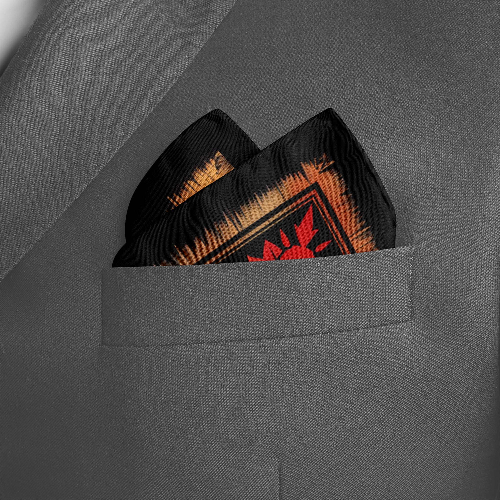 FLORAL ETHNIC ORIENTAL SILK POCKET SQUARE FLORAL ETHNIC ORIENTAL SILK POCKET SQUARE