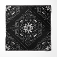 OBSIDIAN SILK ASCOT AND POCKET SQUARE SET – PREMIUM COLLECTION