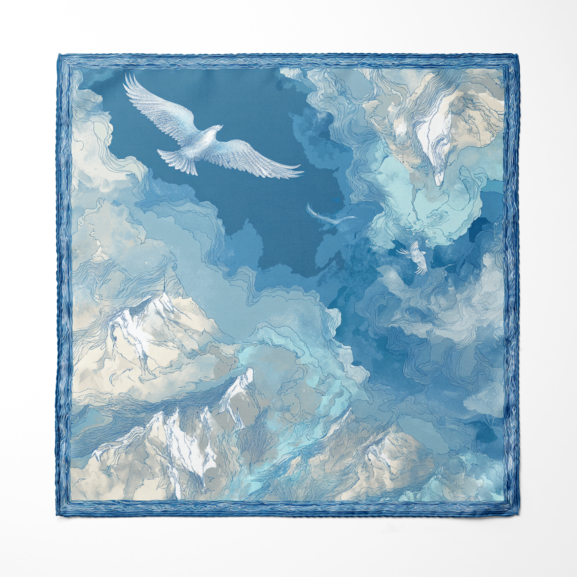 SKYWARD SILK ASCOT AND POCKET SQUARE SET – PREMIUM COLLECTION SKYWARD SILK ASCOT AND POCKET SQUARE SET – PREMIUM COLLECTION