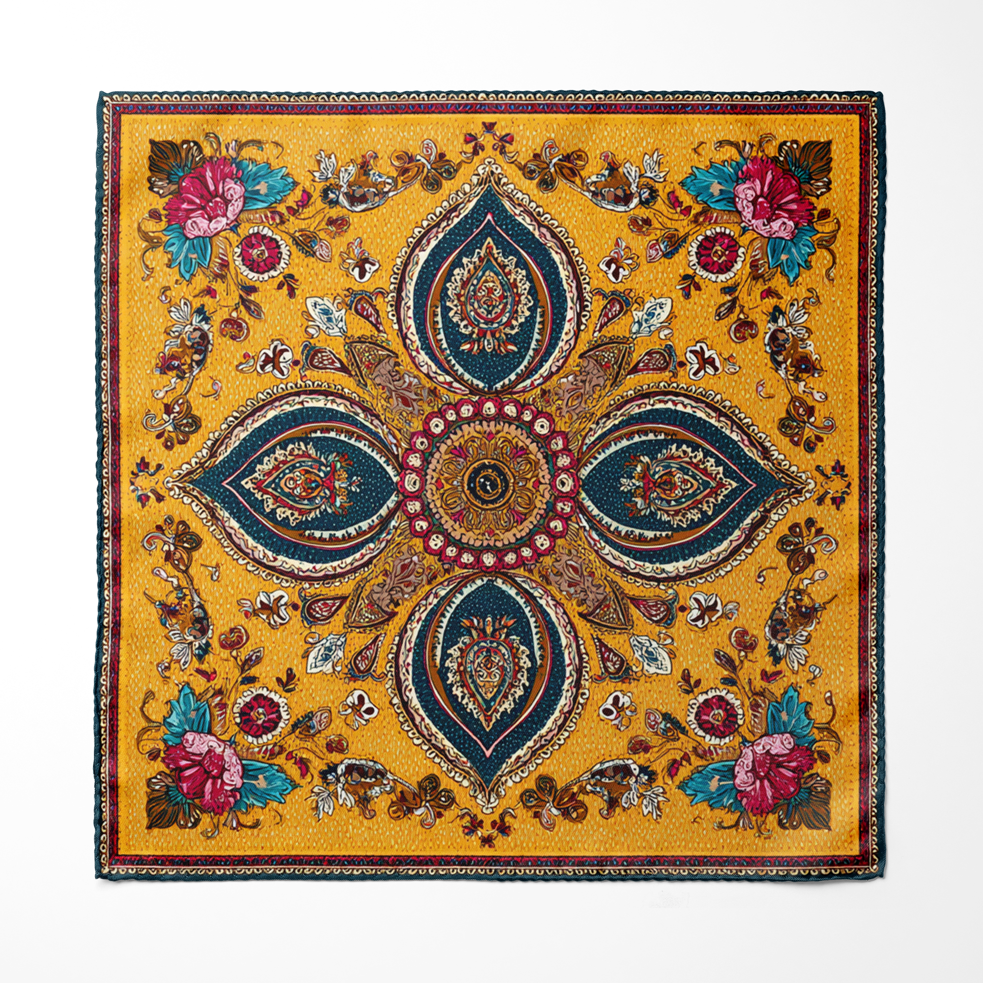 MARIGOLD BLOOM MEN SCARF AND POCKET SQUARE SET – PREMIUM COLLECTION MARIGOLD BLOOM MEN SCARF AND POCKET SQUARE SET – PREMIUM COLLECTION