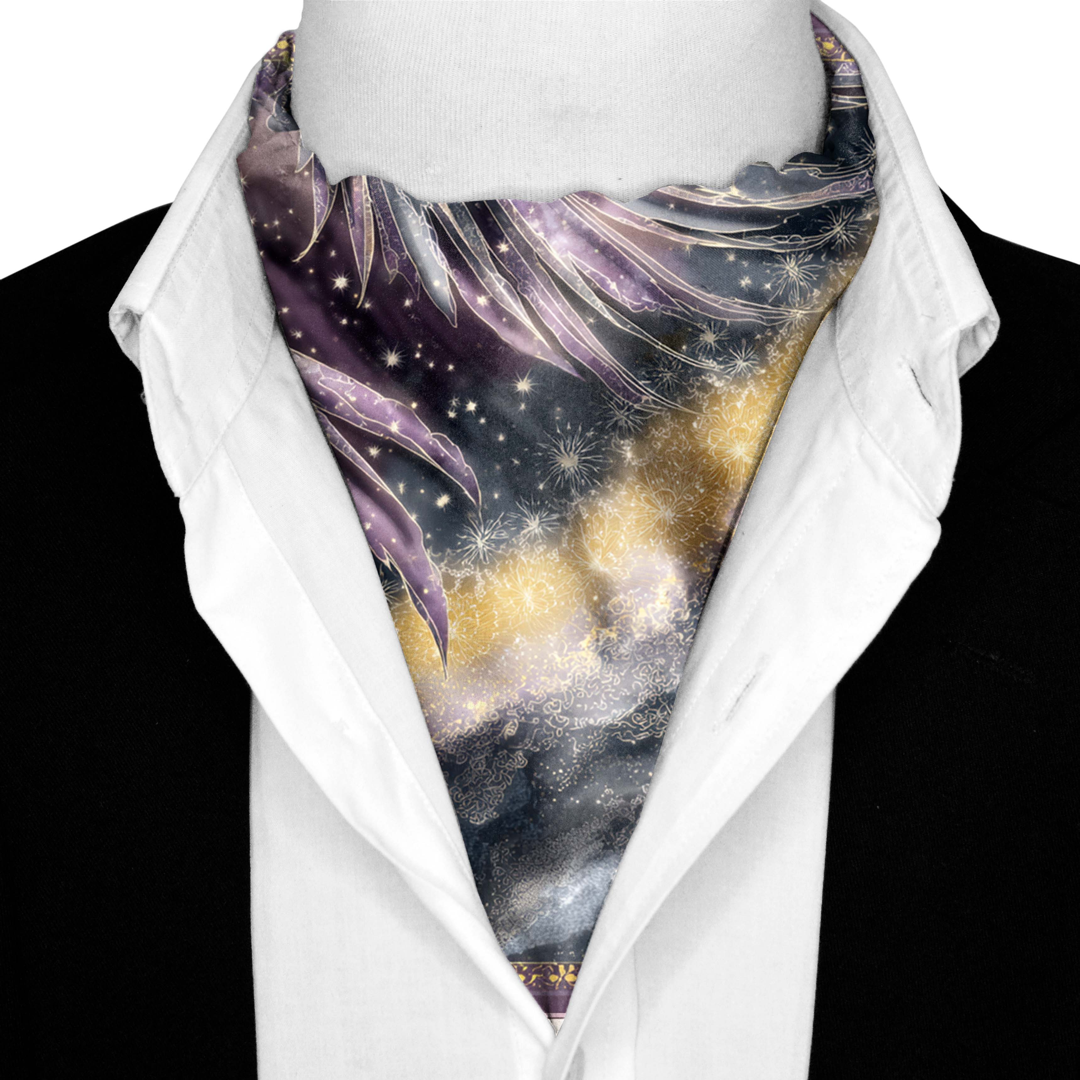 AURORA SILK ASCOT AND POCKET SQUARE SET – PREMIUM COLLECTION AURORA SILK ASCOT AND POCKET SQUARE SET – PREMIUM COLLECTION