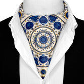 AZURE BLOOM SILK ASCOT - PREMIUM COLLECTION