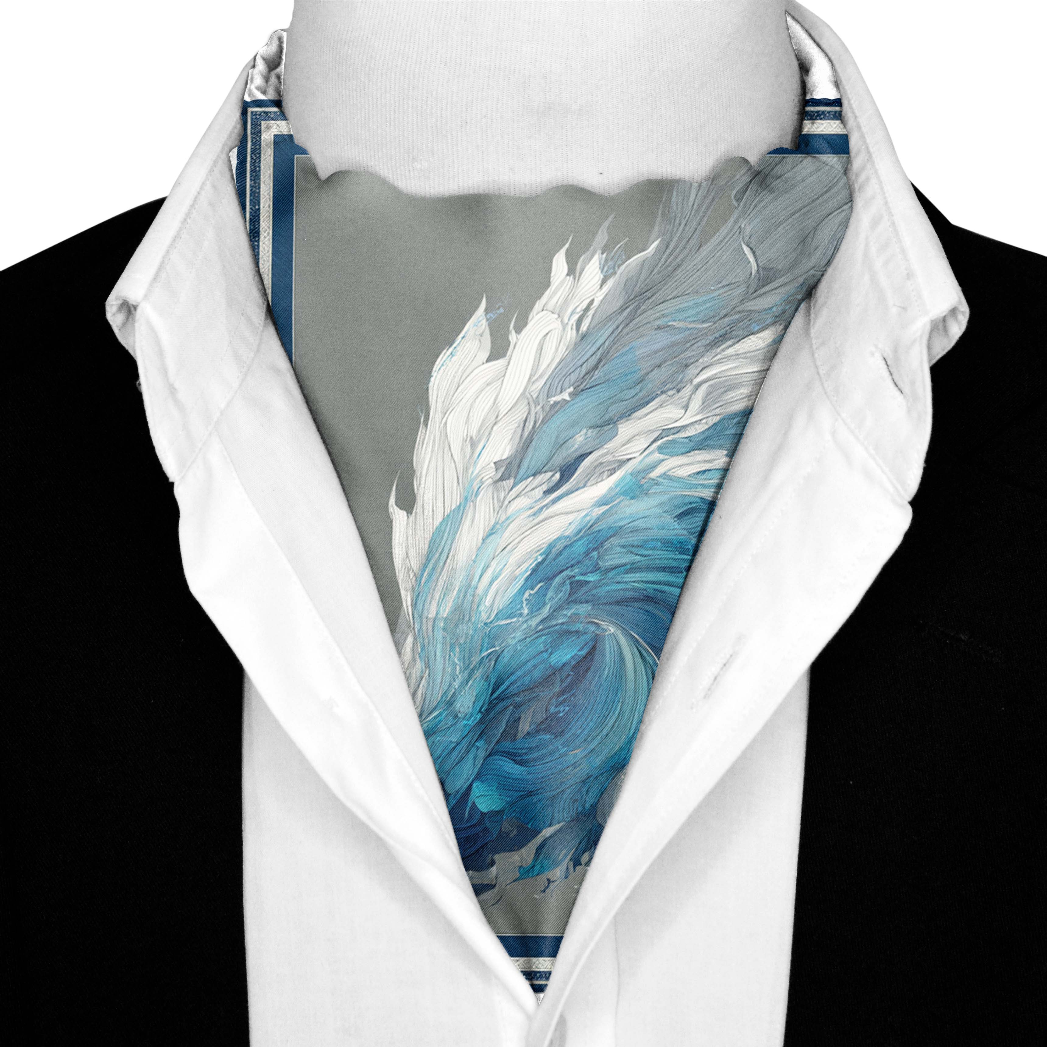 AQUILON SILK ASCOT AND POCKET SQUARE SET – PREMIUM COLLECTION AQUILON SILK ASCOT AND POCKET SQUARE SET – PREMIUM COLLECTION