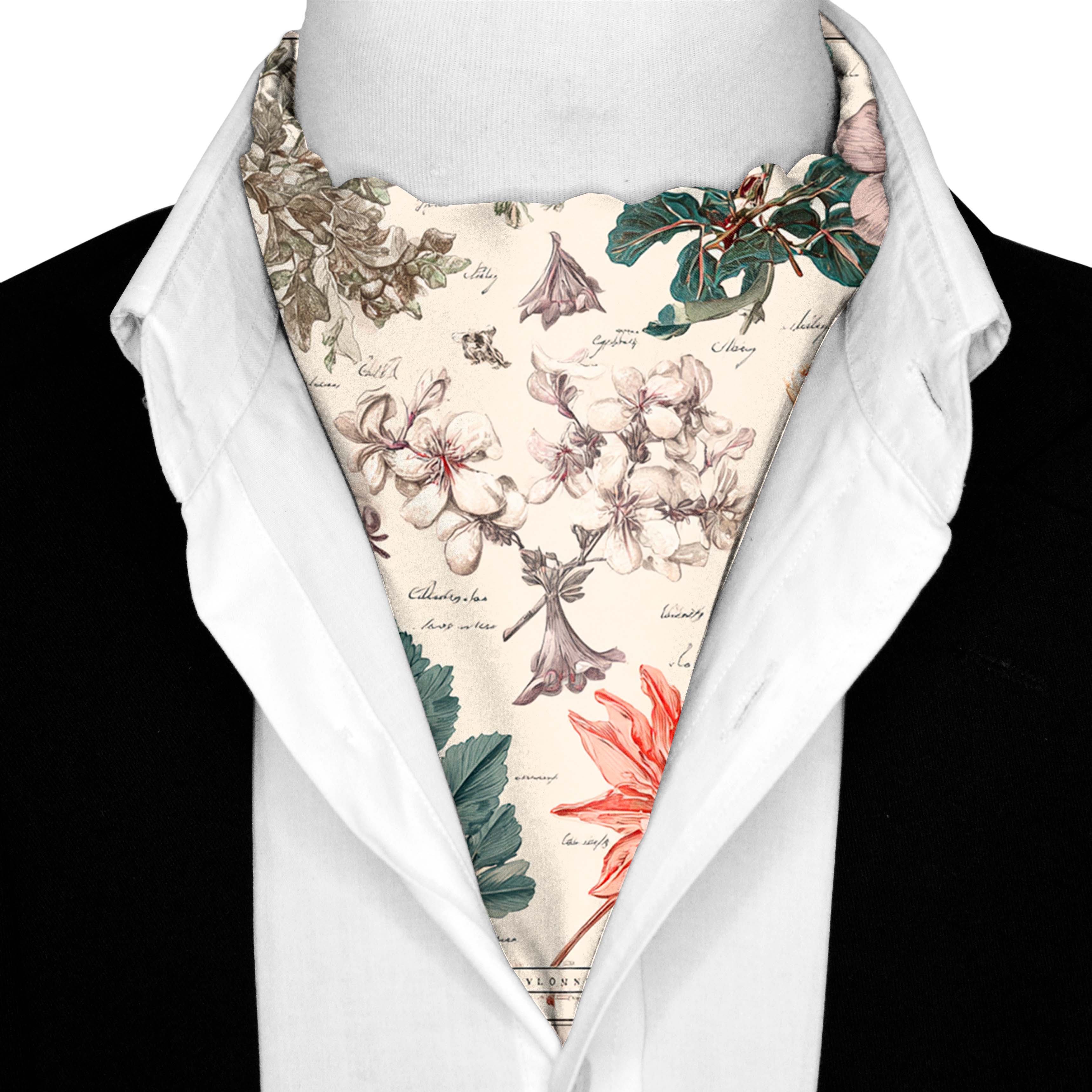 BOTANIKA SILK ASCOT AND POCKET SQUARE SET – PREMIUM COLLECTION BOTANIKA SILK ASCOT AND POCKET SQUARE SET – PREMIUM COLLECTION
