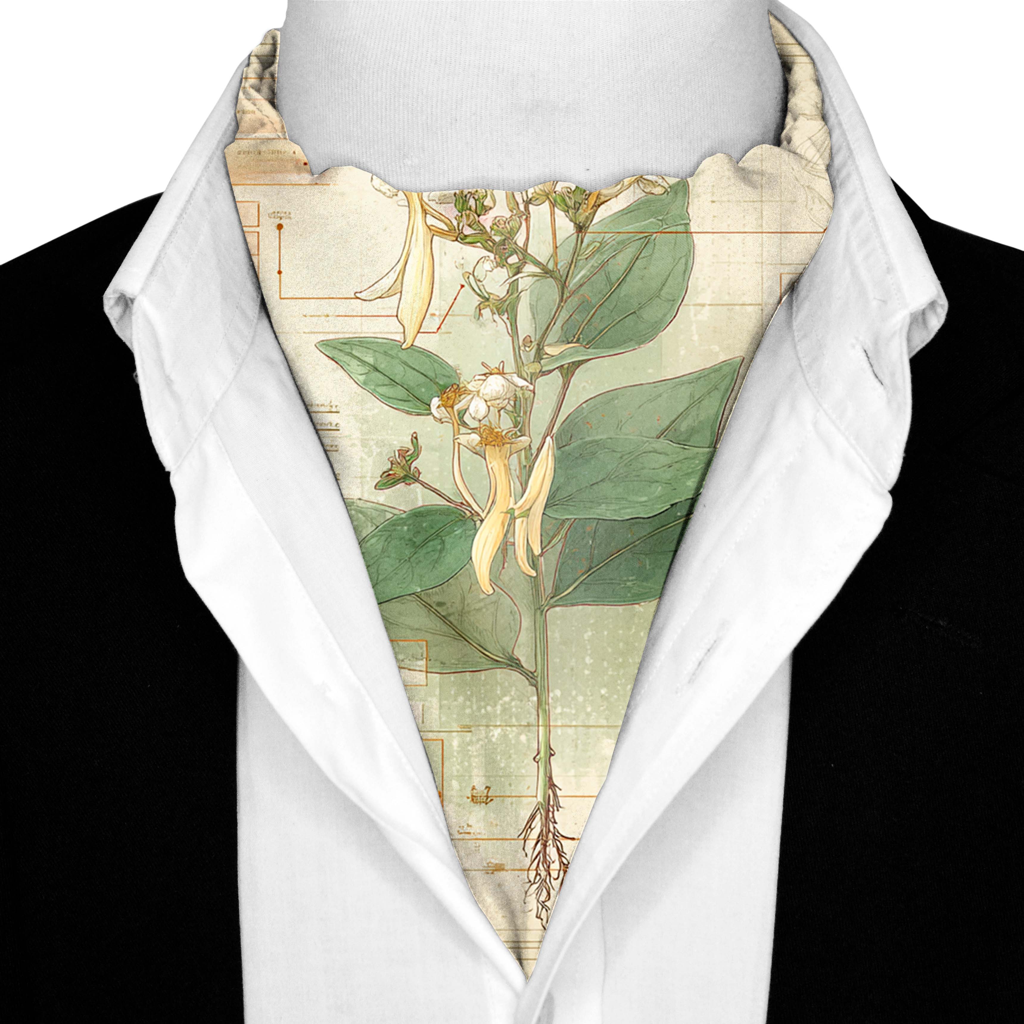 HERBARIUM SILK ASCOT AND POCKET SQUARE SET – PREMIUM COLLECTION HERBARIUM SILK ASCOT AND POCKET SQUARE SET – PREMIUM COLLECTION