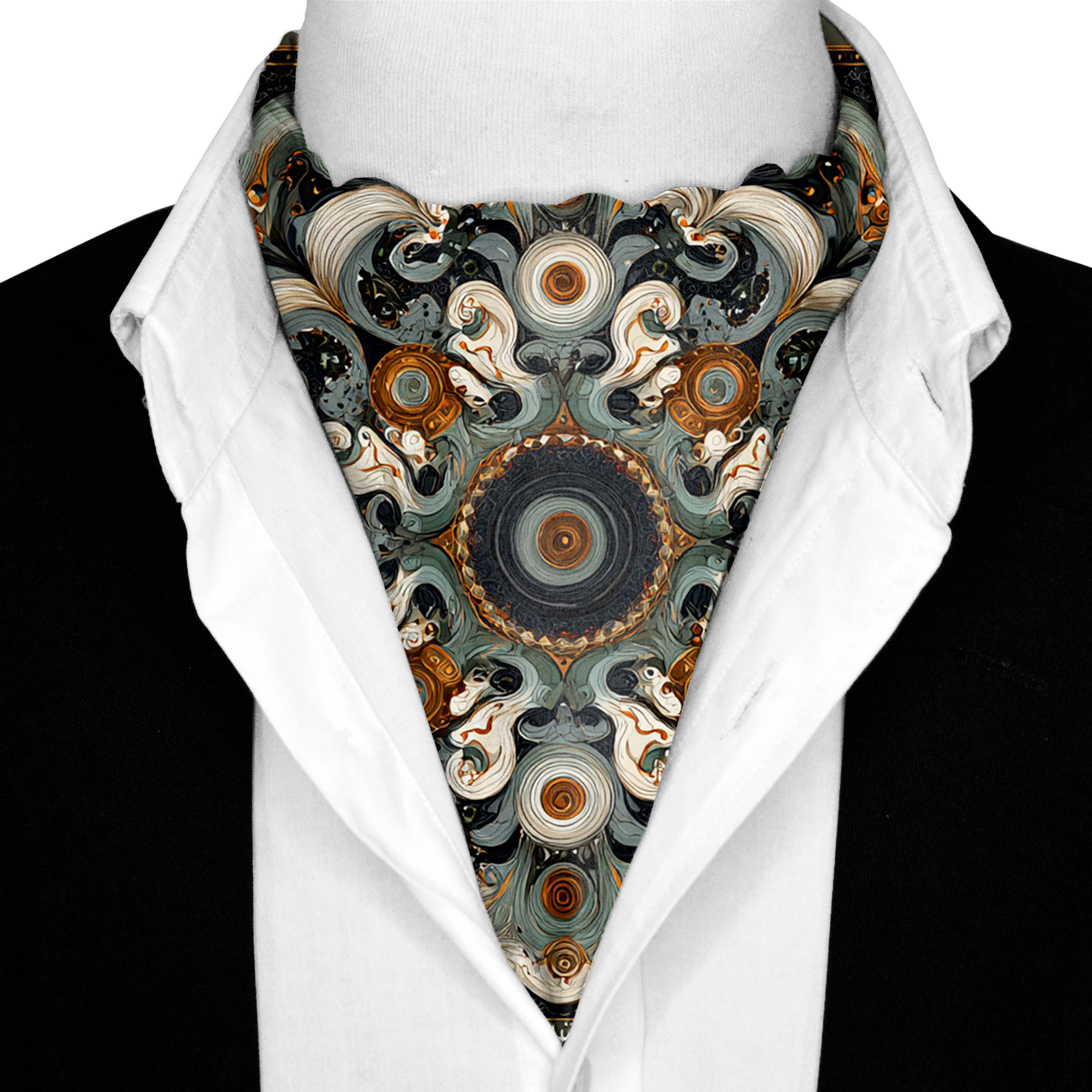 VERMILLION SILK ASCOT AND POCKET SQUARE SET – PREMIUM COLLECTION VERMILLION SILK ASCOT AND POCKET SQUARE SET – PREMIUM COLLECTION