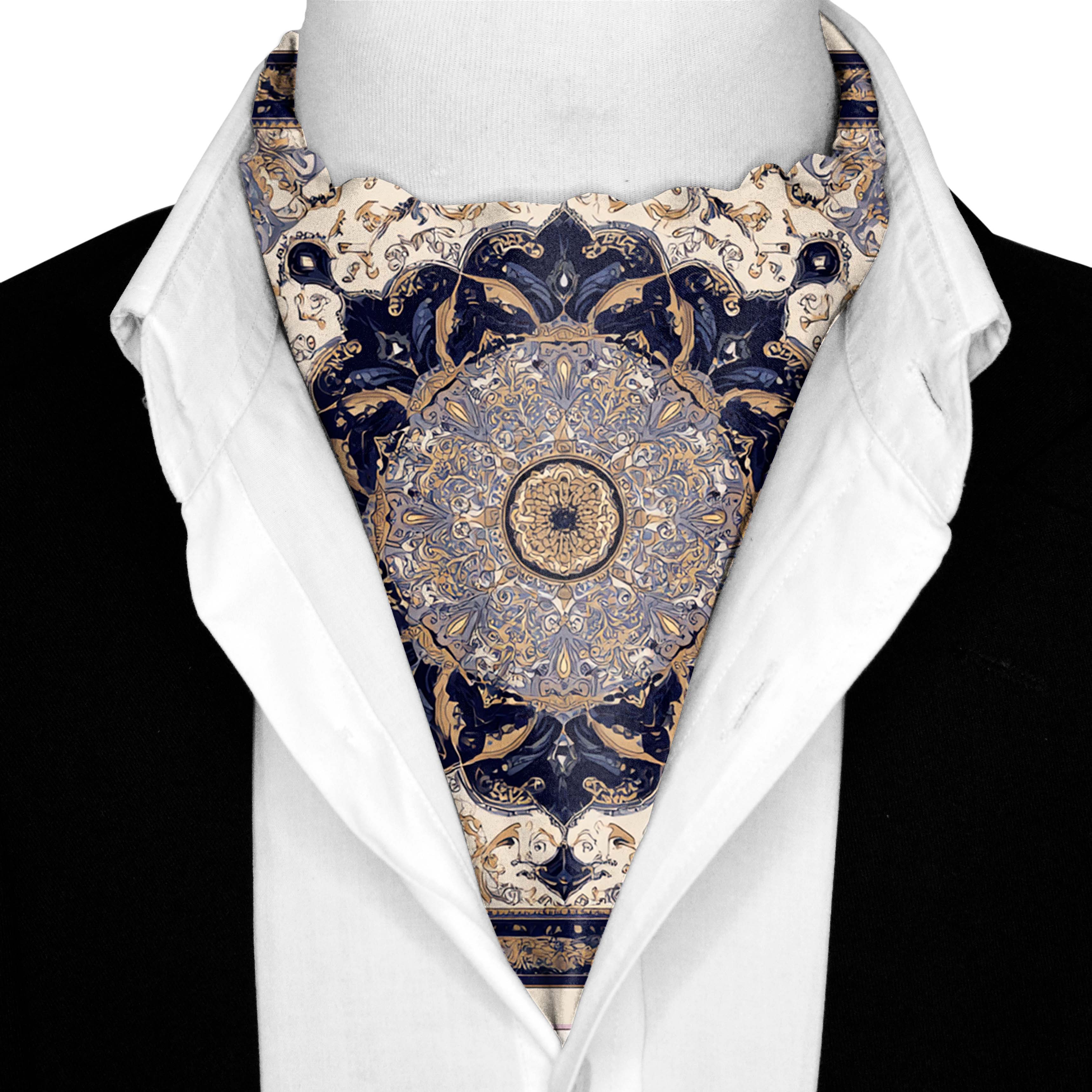 BARADINE SILK ASCOT AND POCKET SQUARE SET – PREMIUM COLLECTION BARADINE SILK ASCOT AND POCKET SQUARE SET – PREMIUM COLLECTION