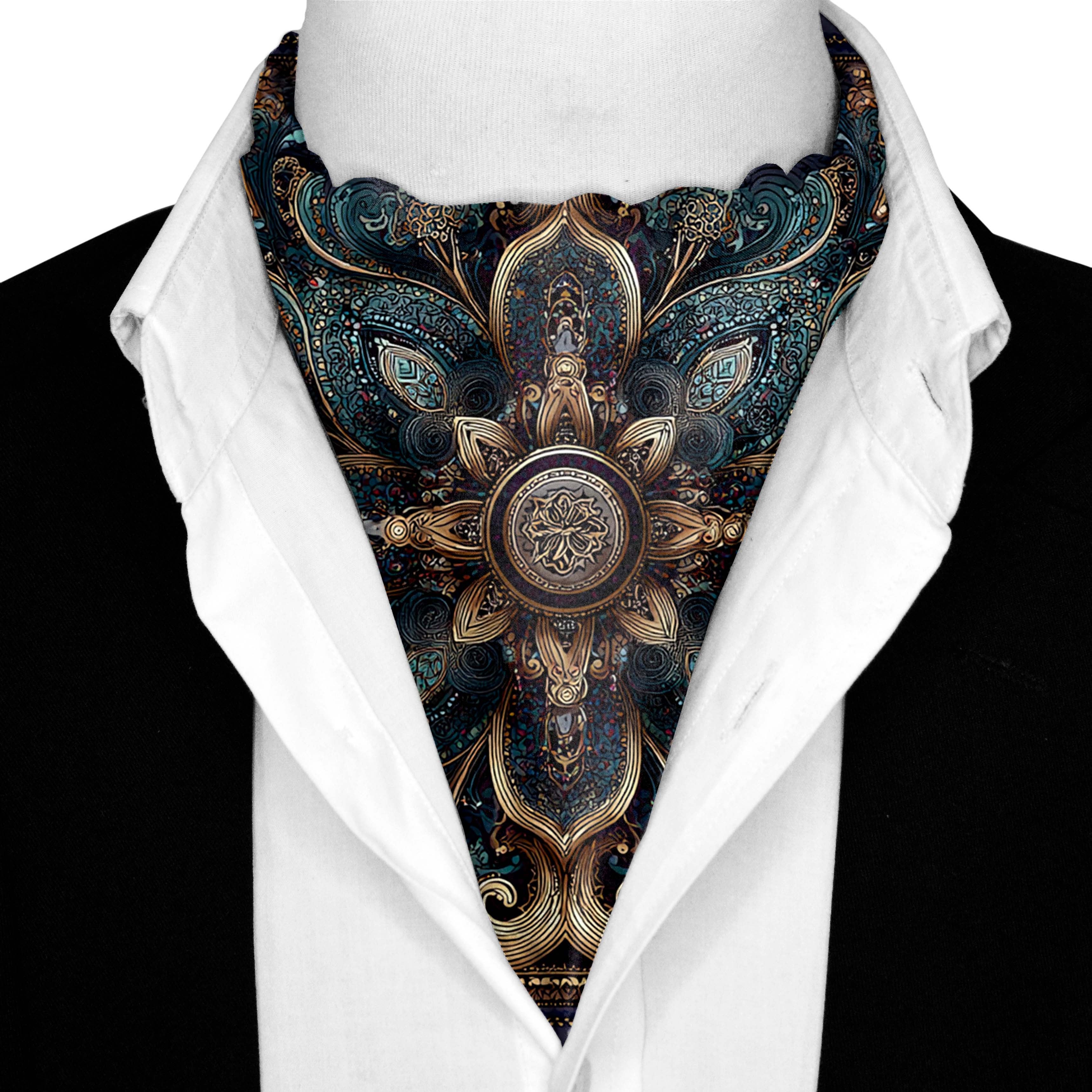 BARZIN SILK ASCOT AND POCKET SQUARE SET – PREMIUM COLLECTION BARZIN SILK ASCOT AND POCKET SQUARE SET – PREMIUM COLLECTION