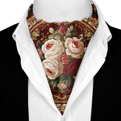 ROSARIUM SILK ASCOT AND POCKET SQUARE SET – PREMIUM COLLECTION