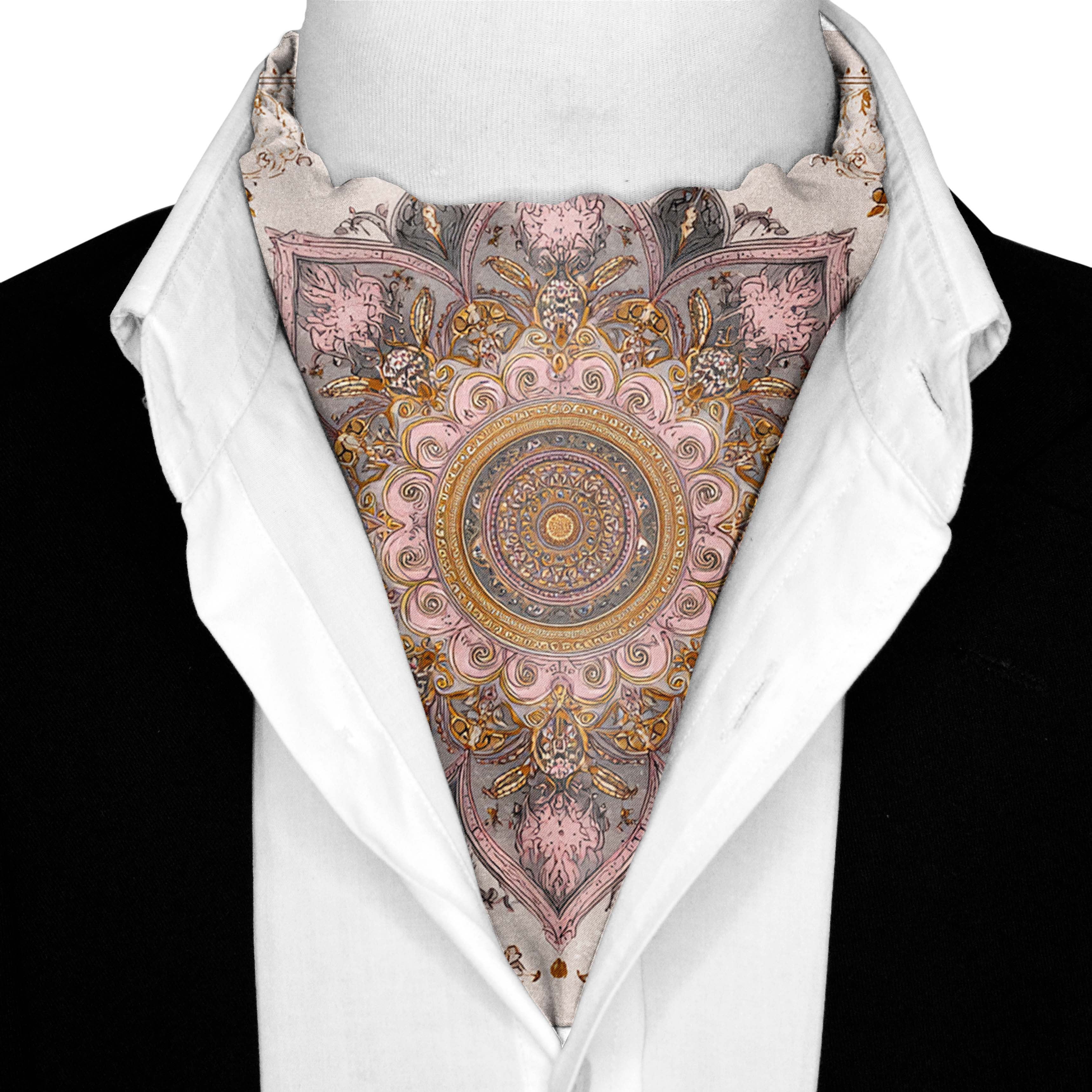 ROSABELLA SILK ASCOT AND POCKET SQUARE SET – PREMIUM COLLECTION ROSABELLA SILK ASCOT AND POCKET SQUARE SET – PREMIUM COLLECTION