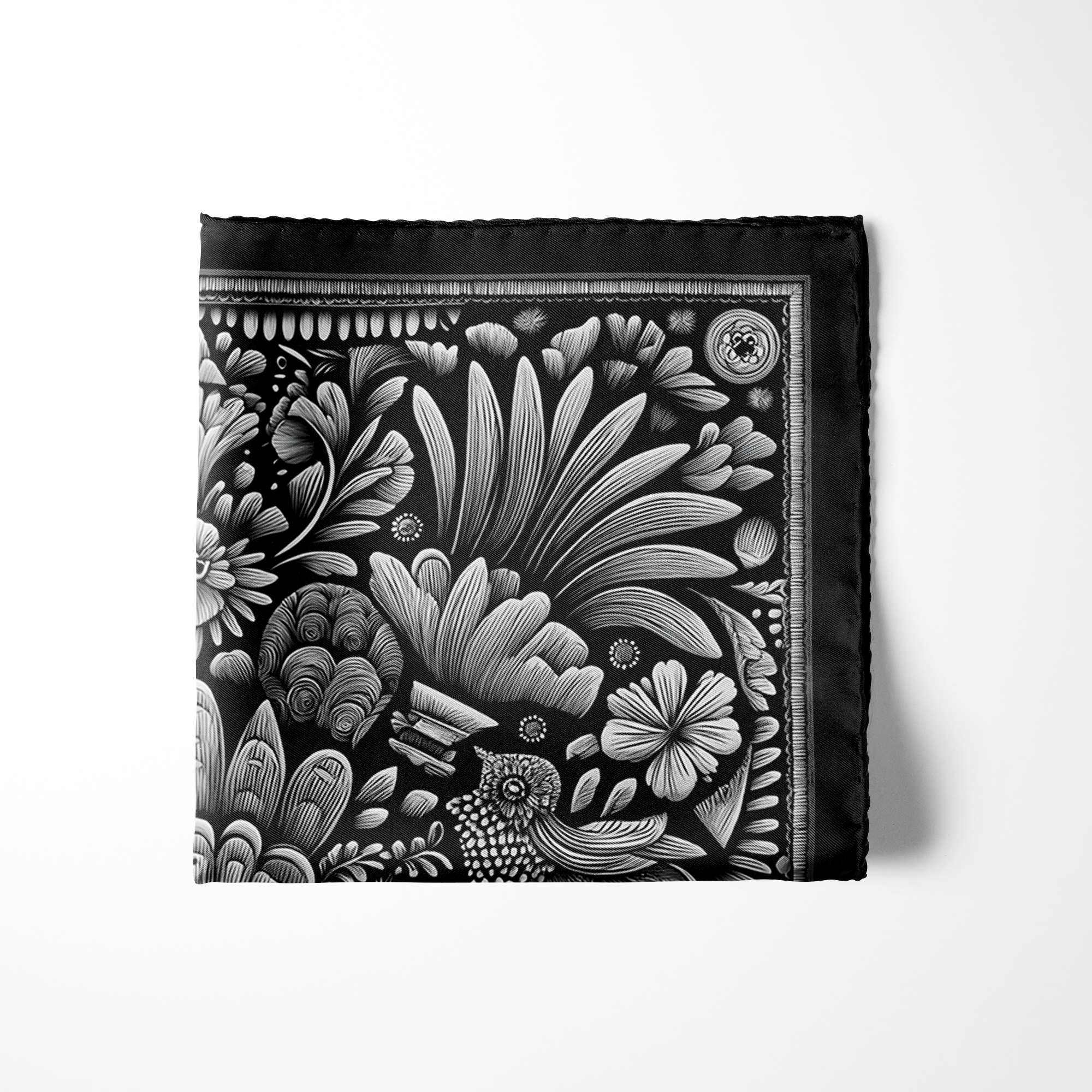 NOIR SILK POCKET SQUARE NOIR SILK POCKET SQUARE