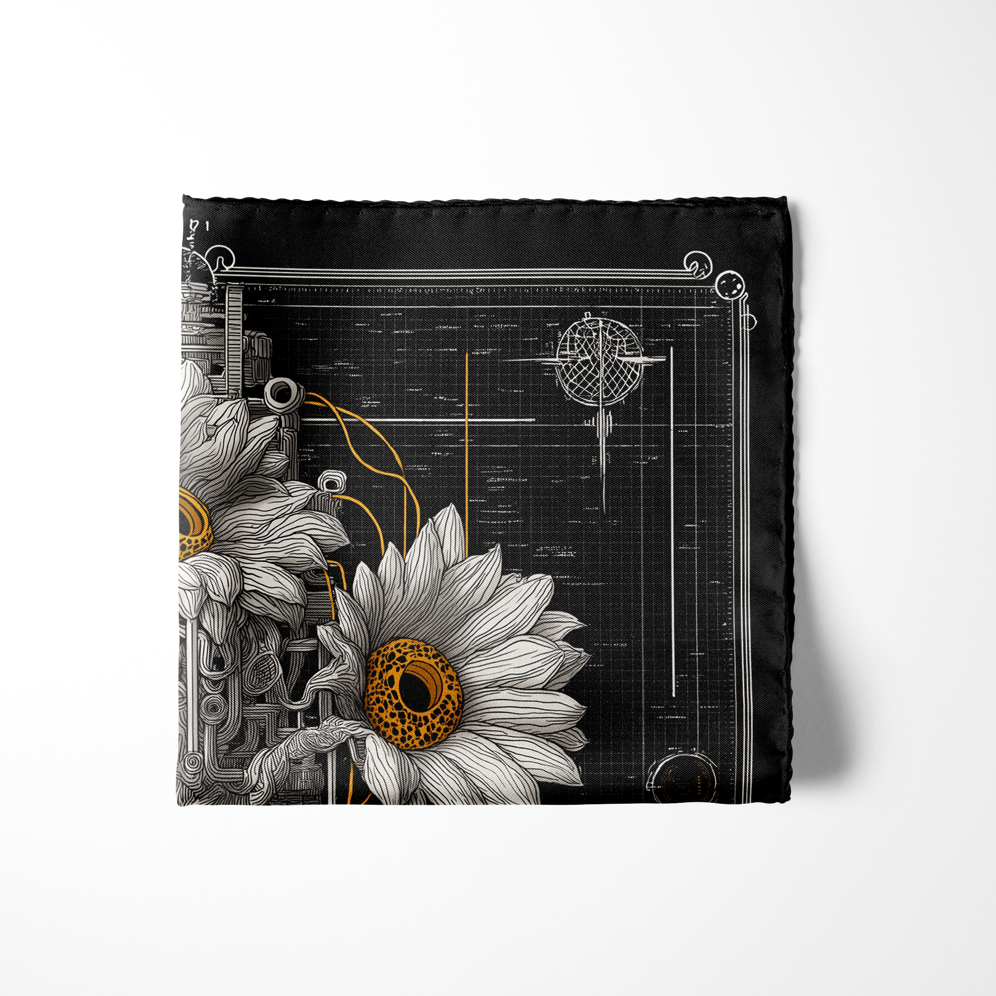 TECHFLORA SILK POCKET SQUARE TECHFLORA SILK POCKET SQUARE