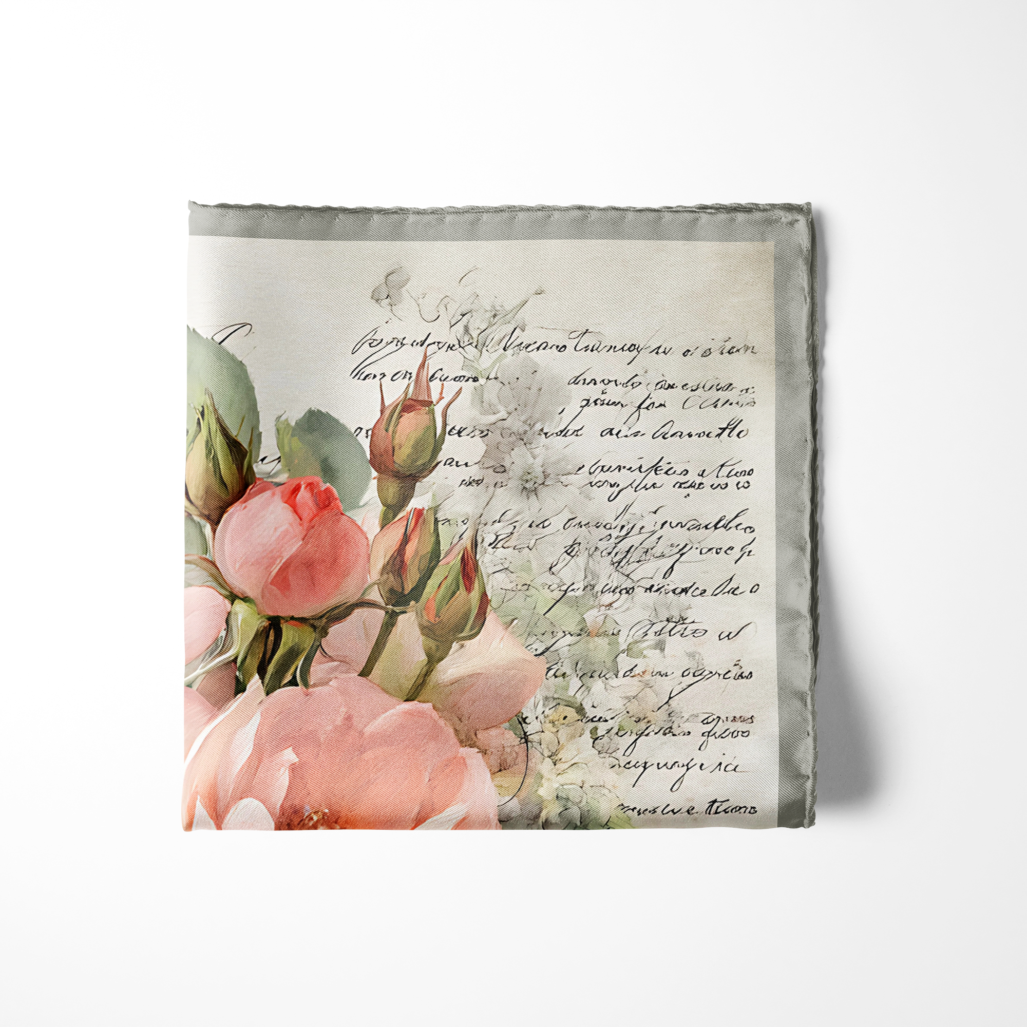 BLOSSOM SILK POCKET SQUARE BLOSSOM SILK POCKET SQUARE