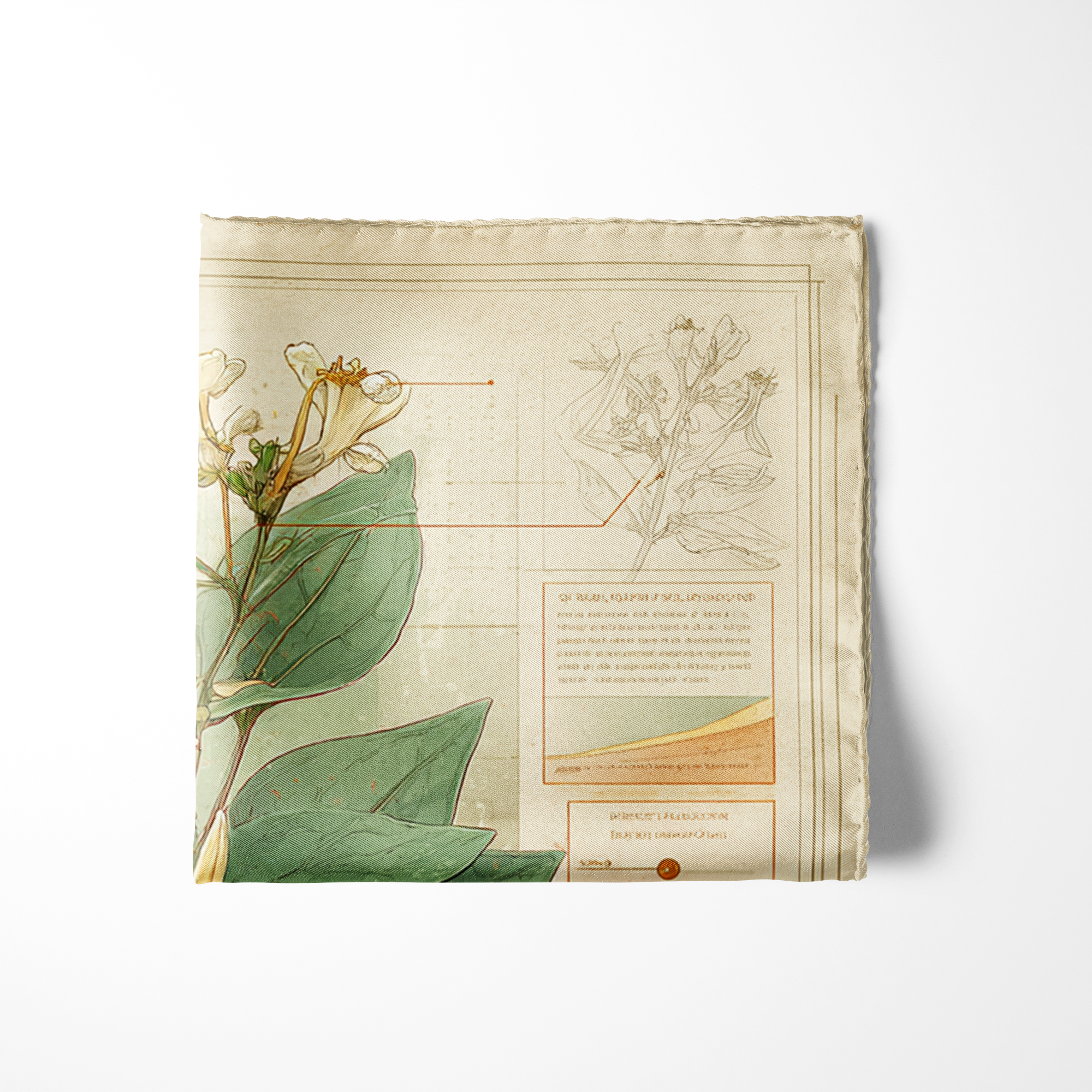 HERBARIUM SILK POCKET SQUARE HERBARIUM SILK POCKET SQUARE