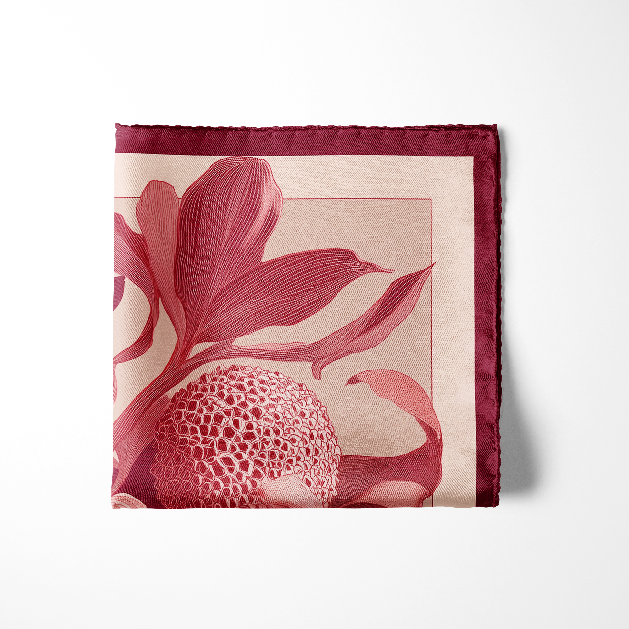 LYCHEORA SILK POCKET SQUARE LYCHEORA SILK POCKET SQUARE