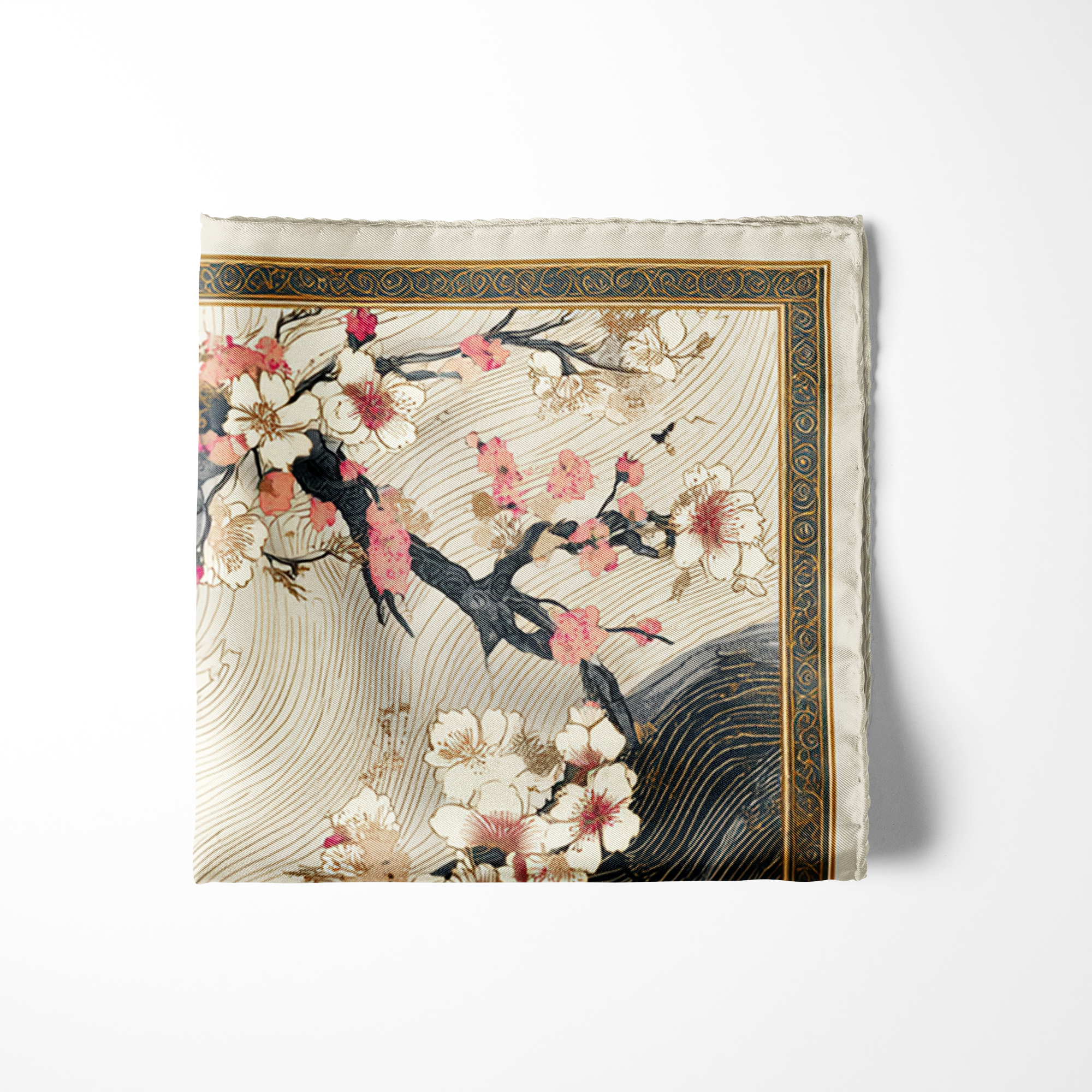 HANAMI SILK POCKET SQUARE HANAMI SILK POCKET SQUARE