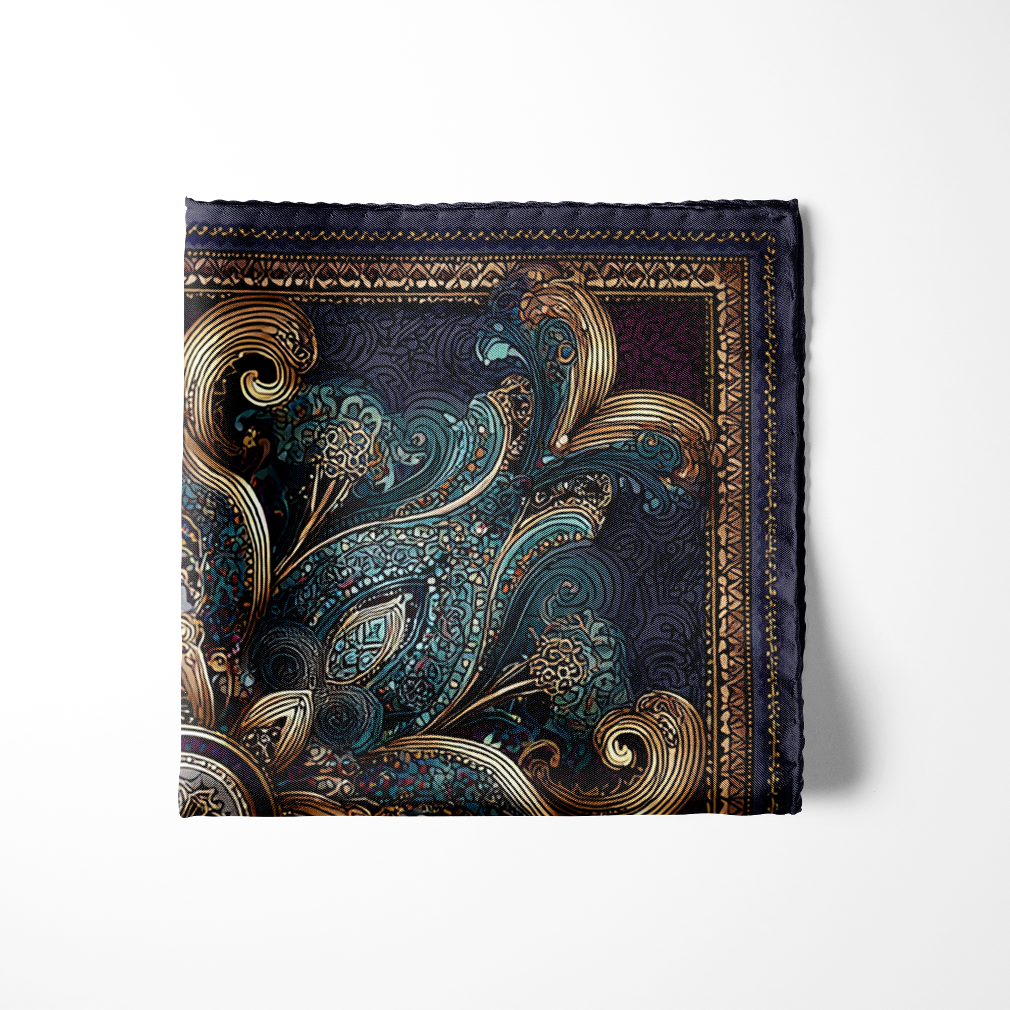 BARZIN SILK POCKET SQUARE BARZIN SILK POCKET SQUARE