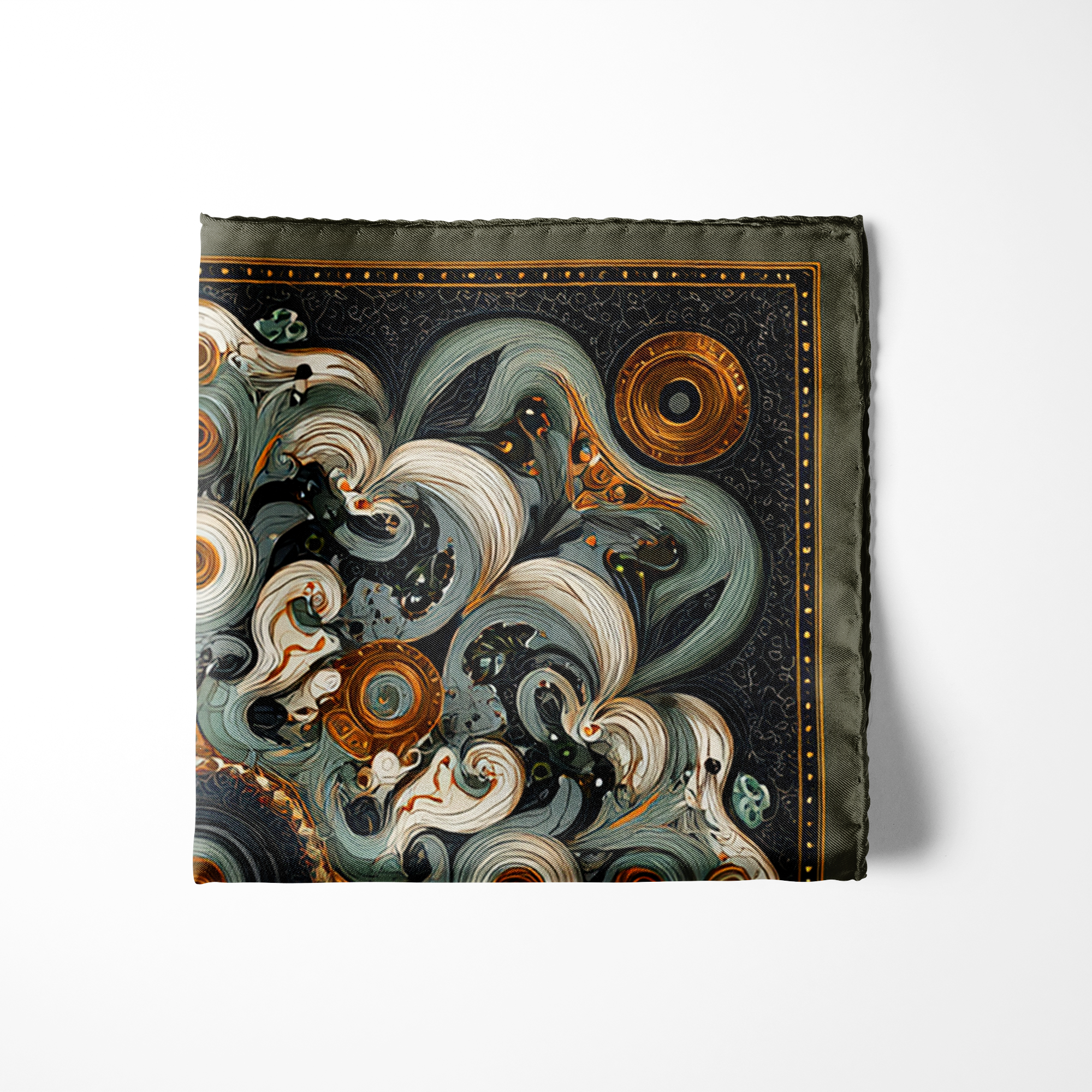 VERMILLION SILK POCKET SQUARE VERMILLION SILK POCKET SQUARE