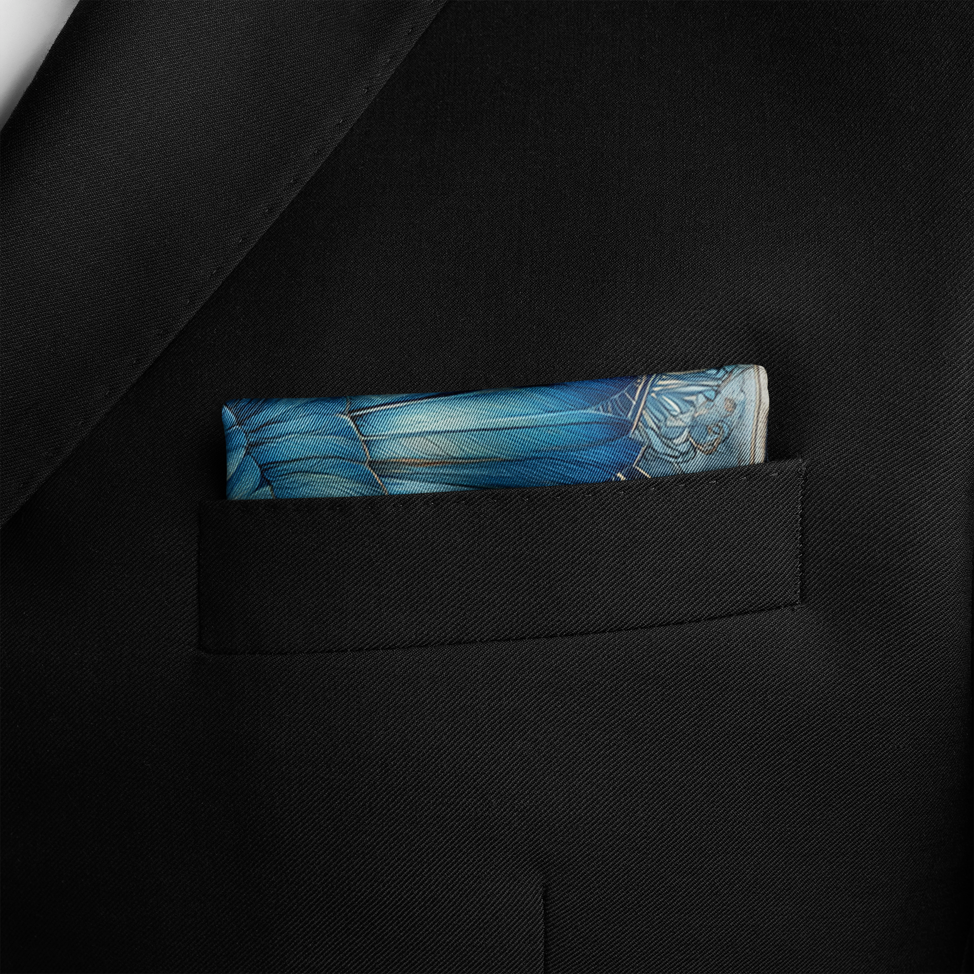 CELESTE SILK POCKET SQUARE CELESTE SILK POCKET SQUARE