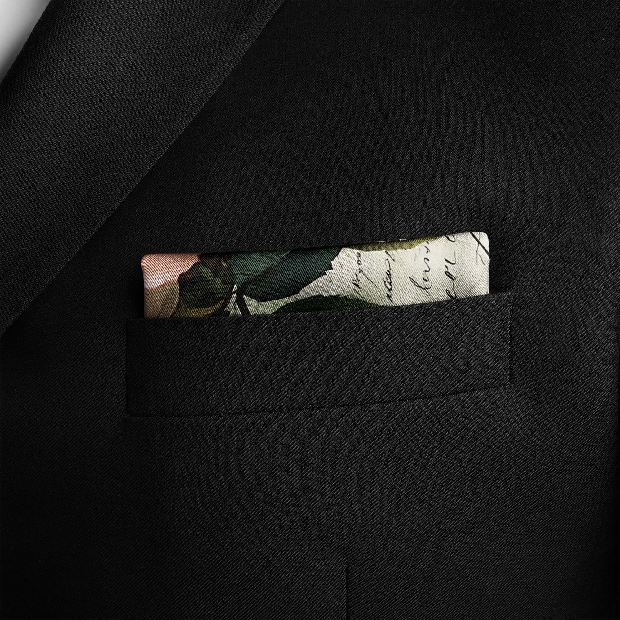 BLOSSOM SILK POCKET SQUARE BLOSSOM SILK POCKET SQUARE