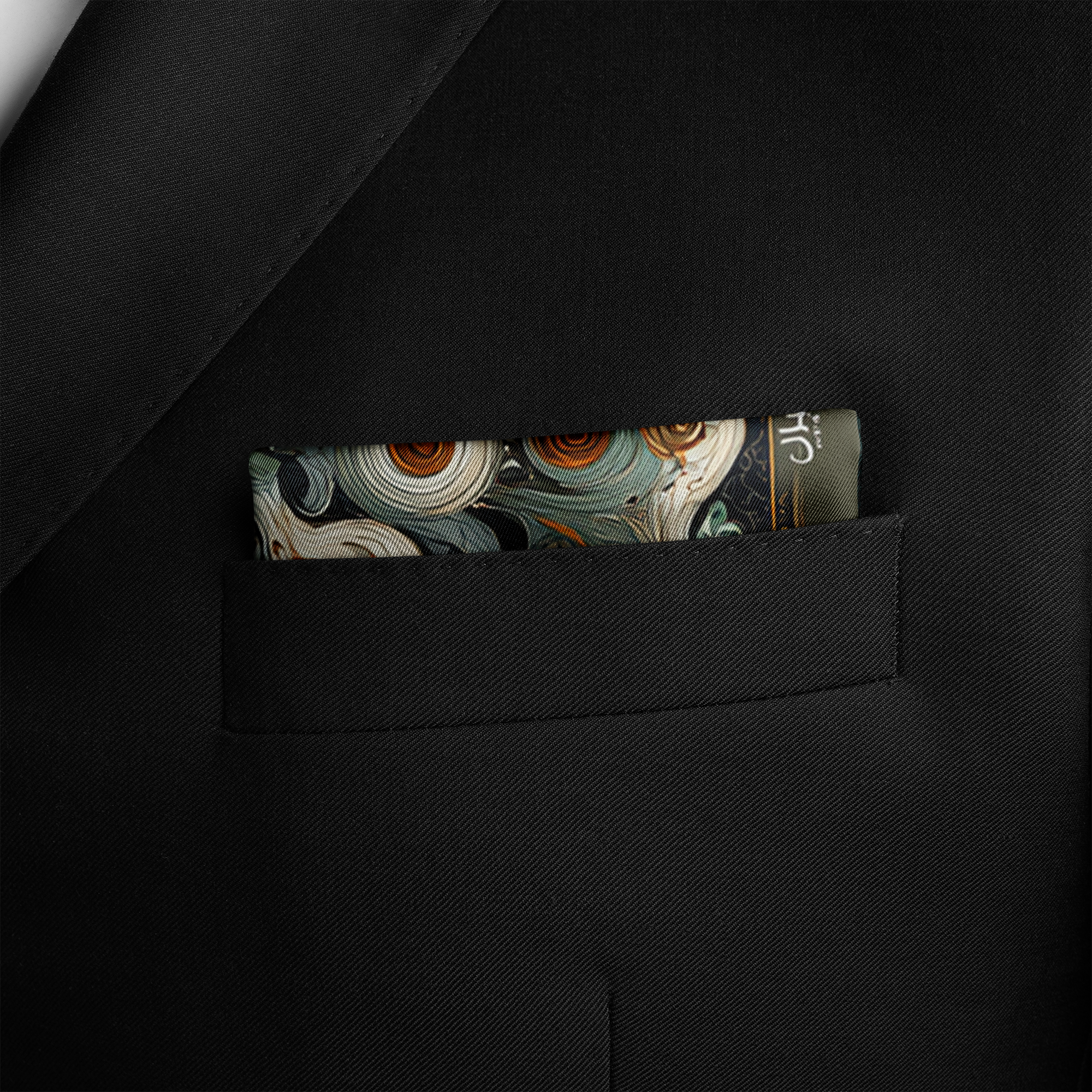 VERMILLION SILK POCKET SQUARE VERMILLION SILK POCKET SQUARE