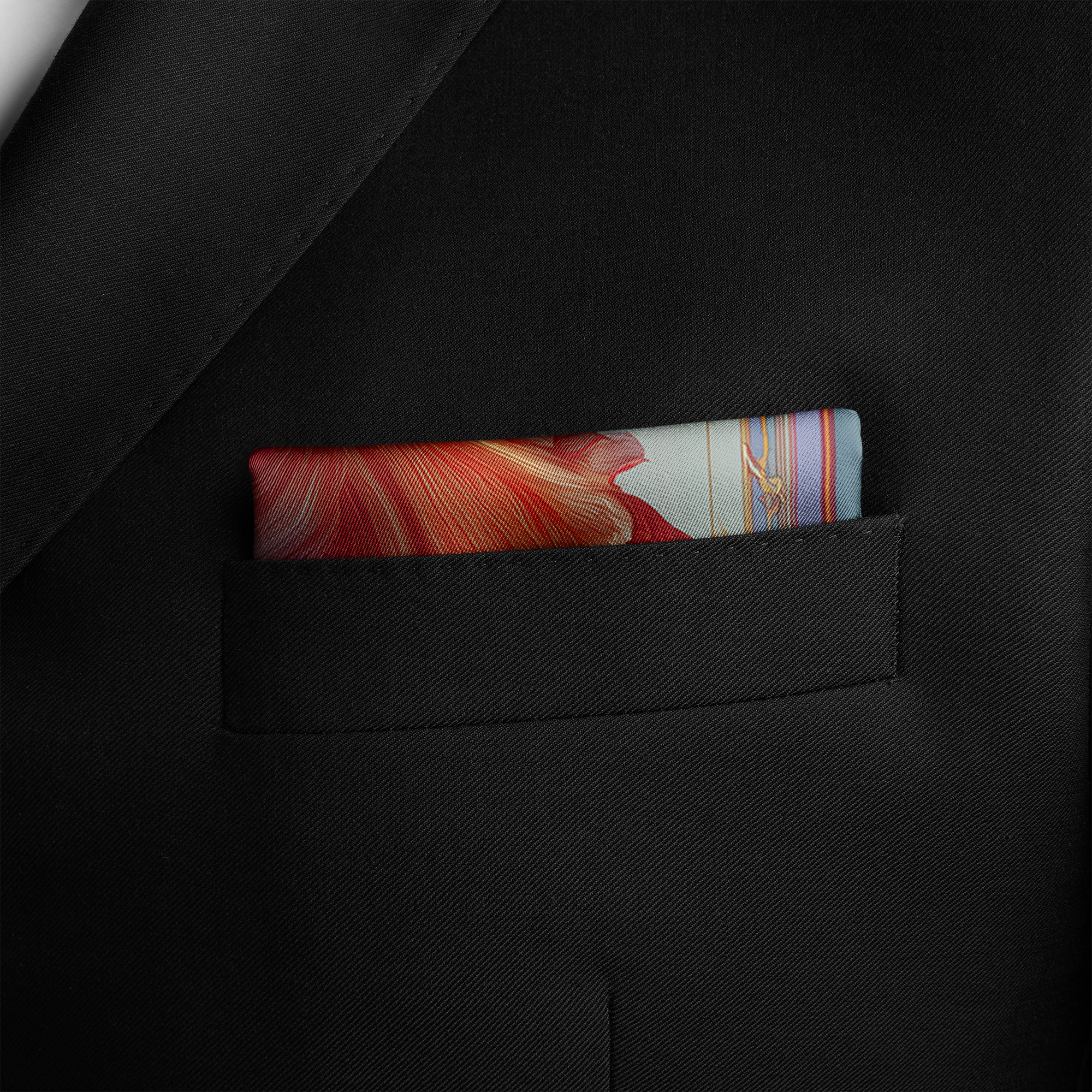 BLOSSOM SILK POCKET SQUARE BLOSSOM SILK POCKET SQUARE