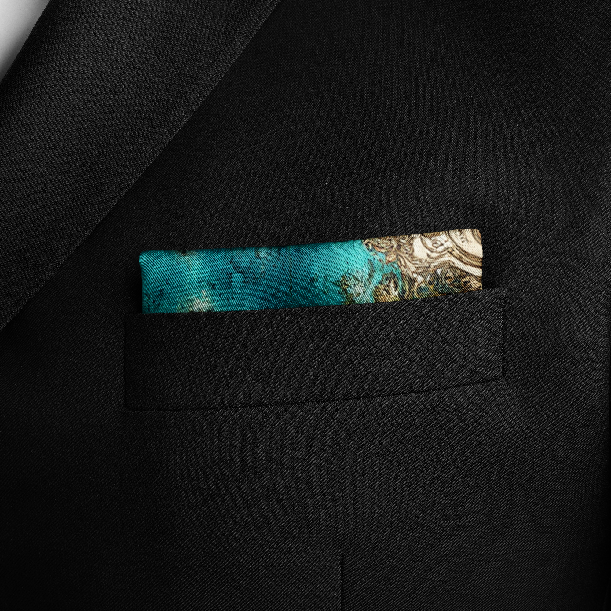 AZURALIS SILK POCKET SQUARE AZURALIS SILK POCKET SQUARE