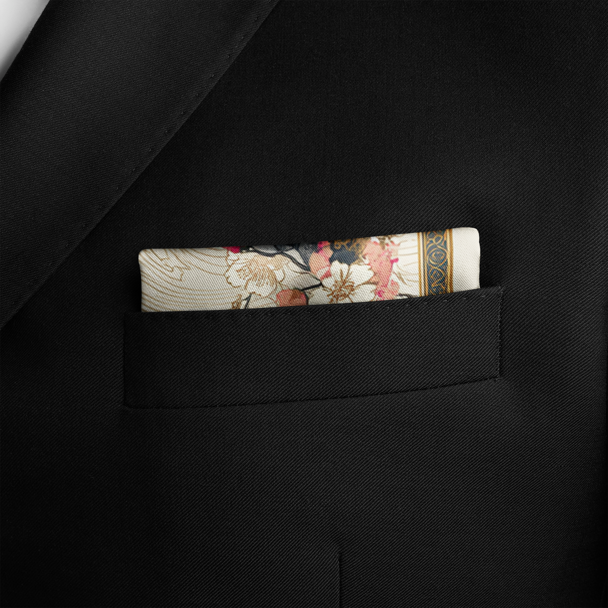 HANAMI SILK POCKET SQUARE HANAMI SILK POCKET SQUARE