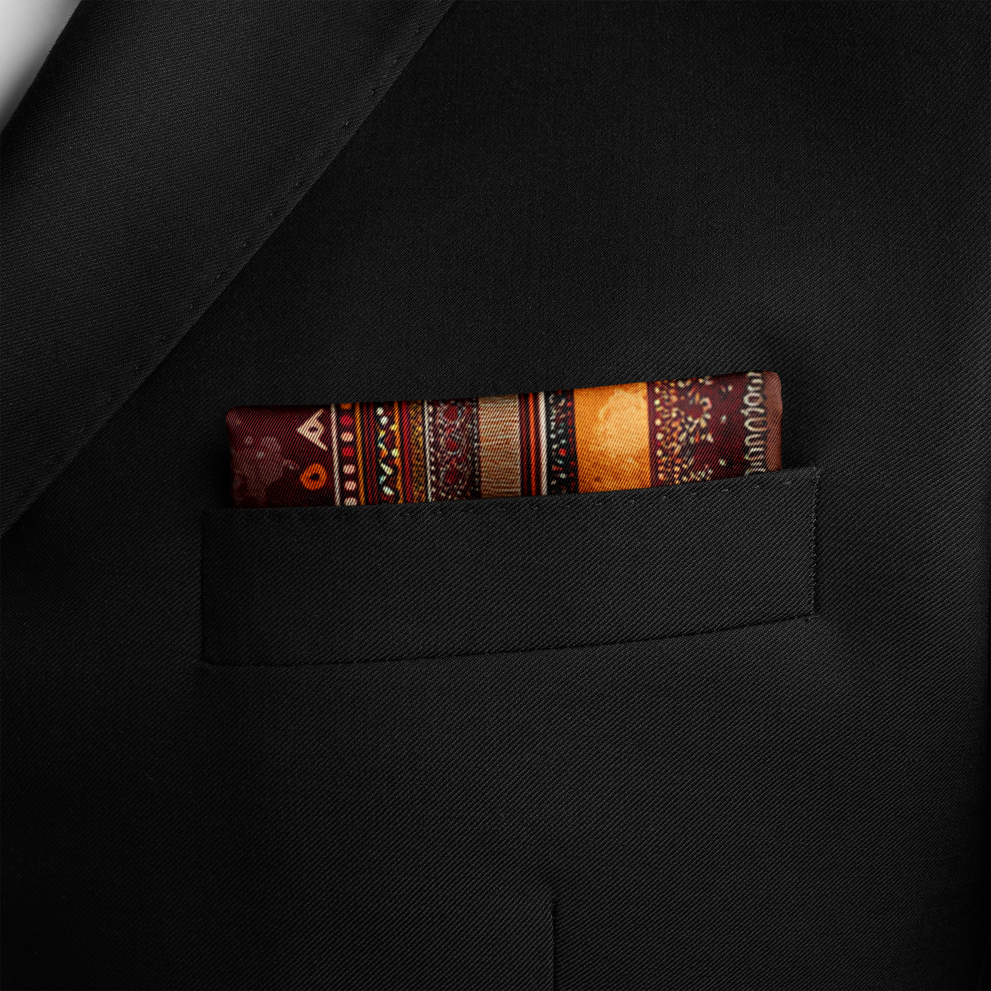 CARAVAN SILK POCKET SQUARE CARAVAN SILK POCKET SQUARE