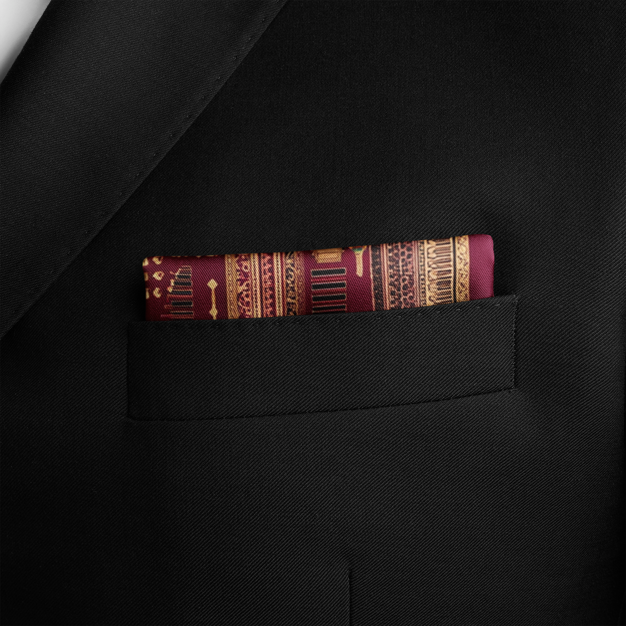 MANDALA FORT SILK POCKET SQUARE MANDALA FORT SILK POCKET SQUARE