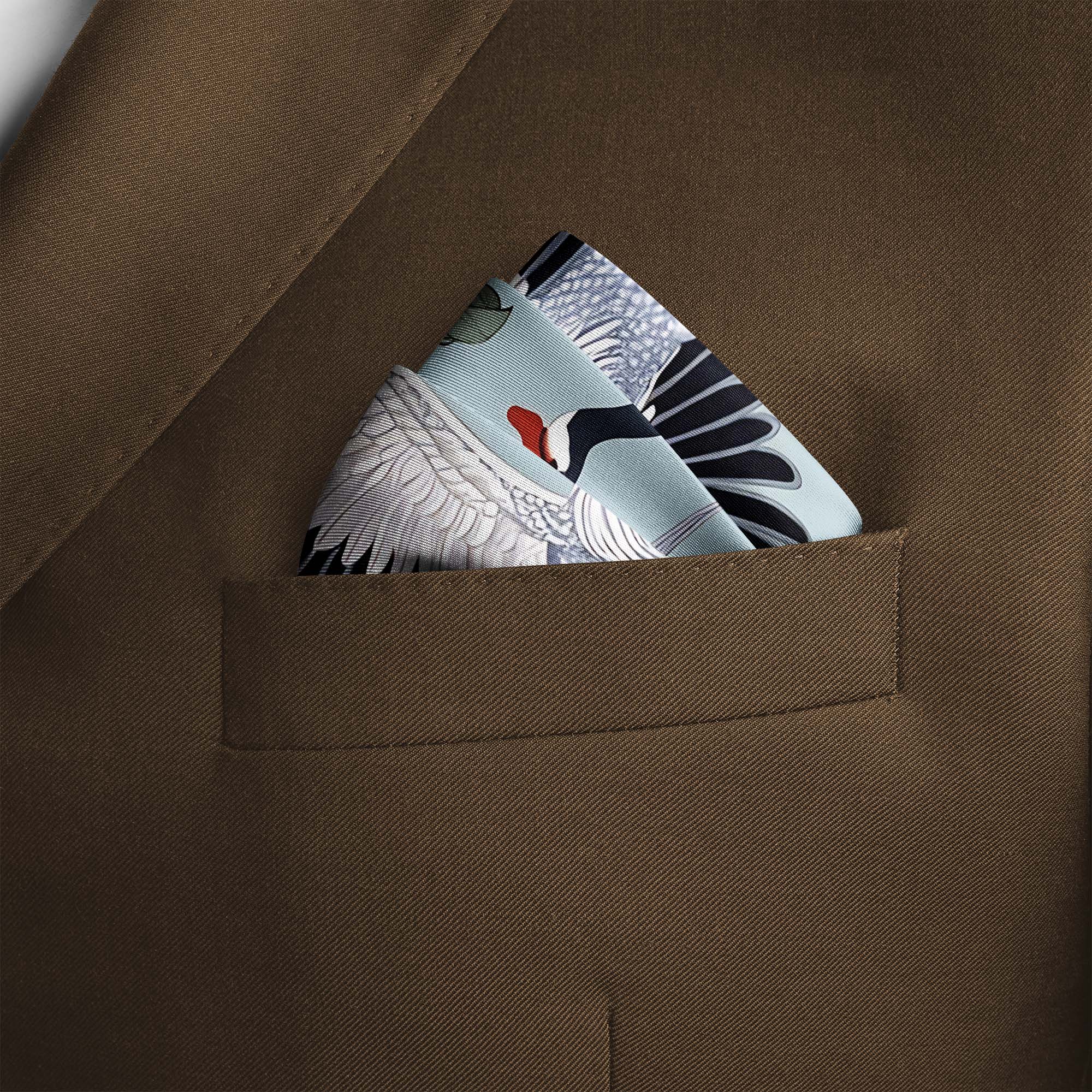 DANCING CRENIES SILK POCKET SQUARE DANCING CRENIES SILK POCKET SQUARE