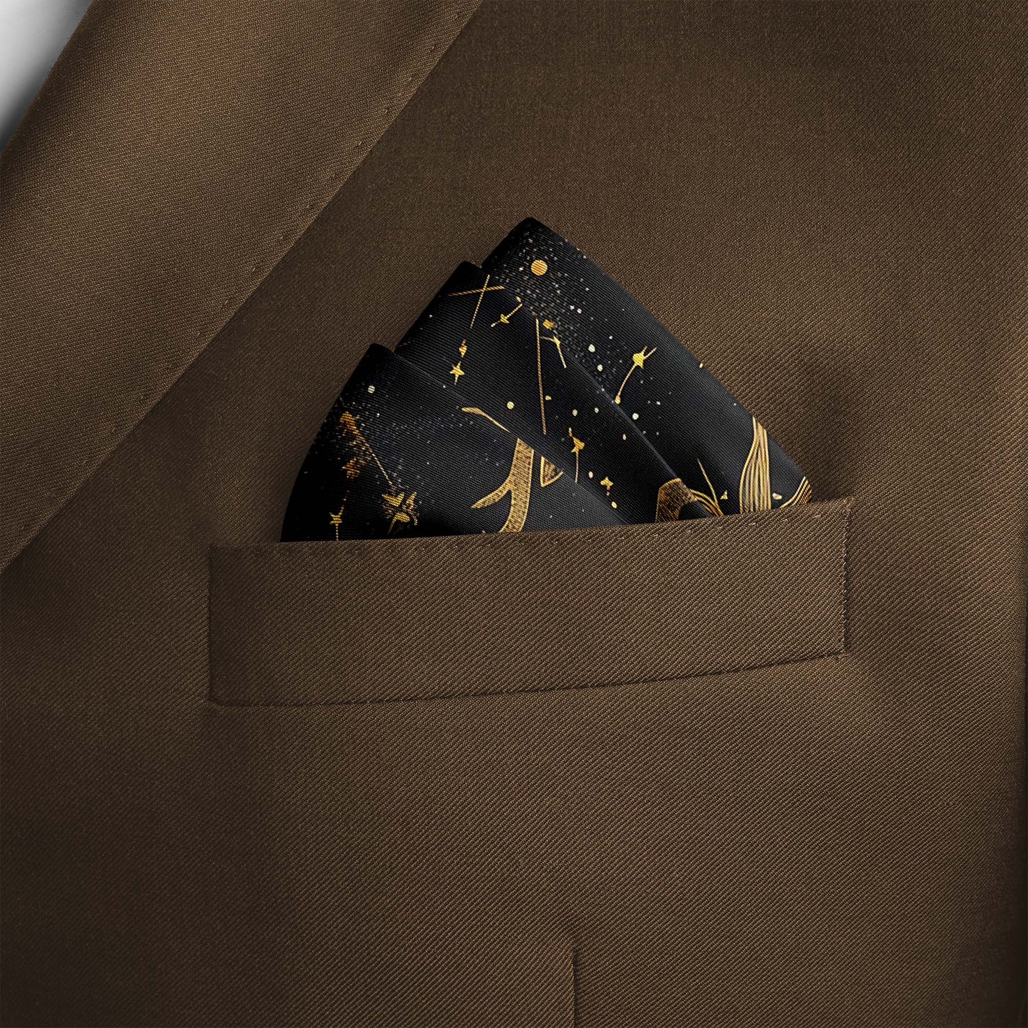 DEER SUN SILK POCKET SQUARE DEER SUN SILK POCKET SQUARE