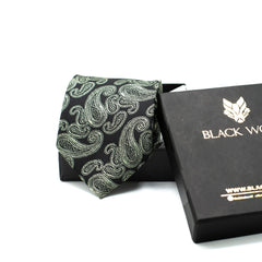 CLASSIC BLACK PAISLEY TIE
