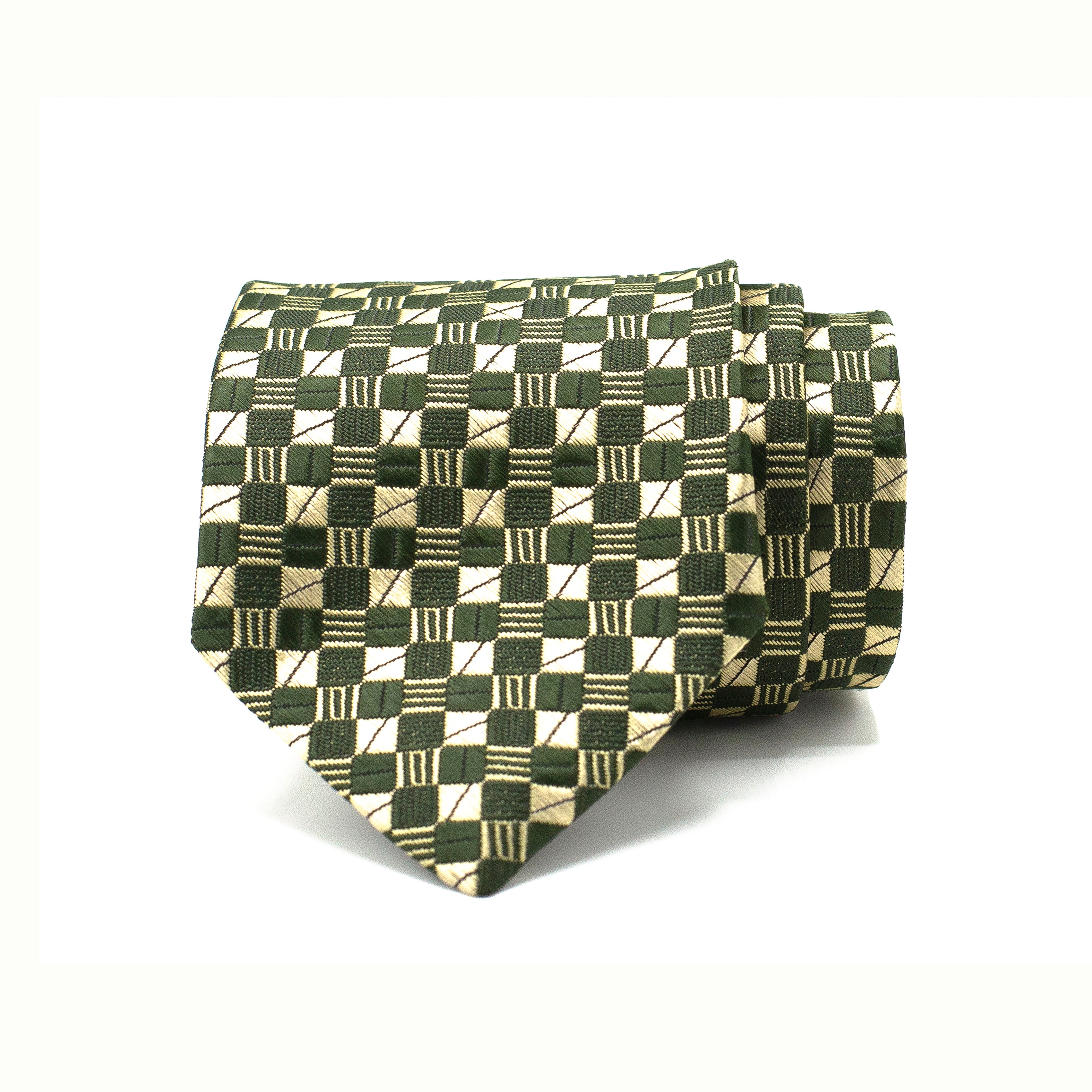 REGAL GREEN CHECKERED TIE REGAL GREEN CHECKERED TIE