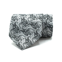 MONOCHROME PAISLEY TIE