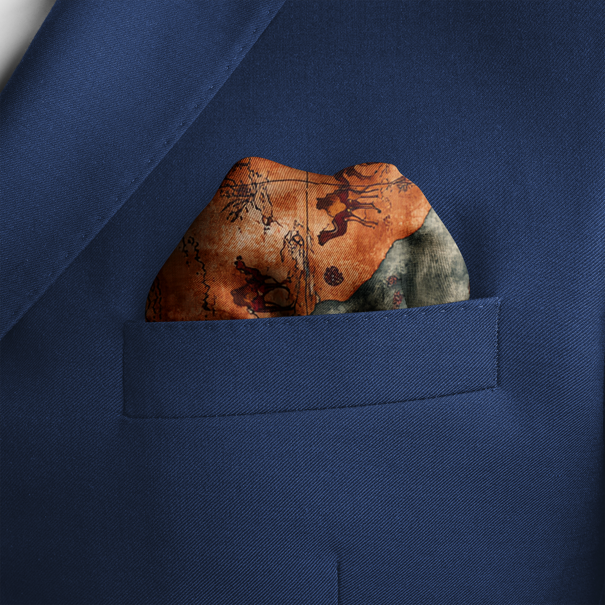 CARAVANA SILK POCKET SQUARE CARAVANA SILK POCKET SQUARE