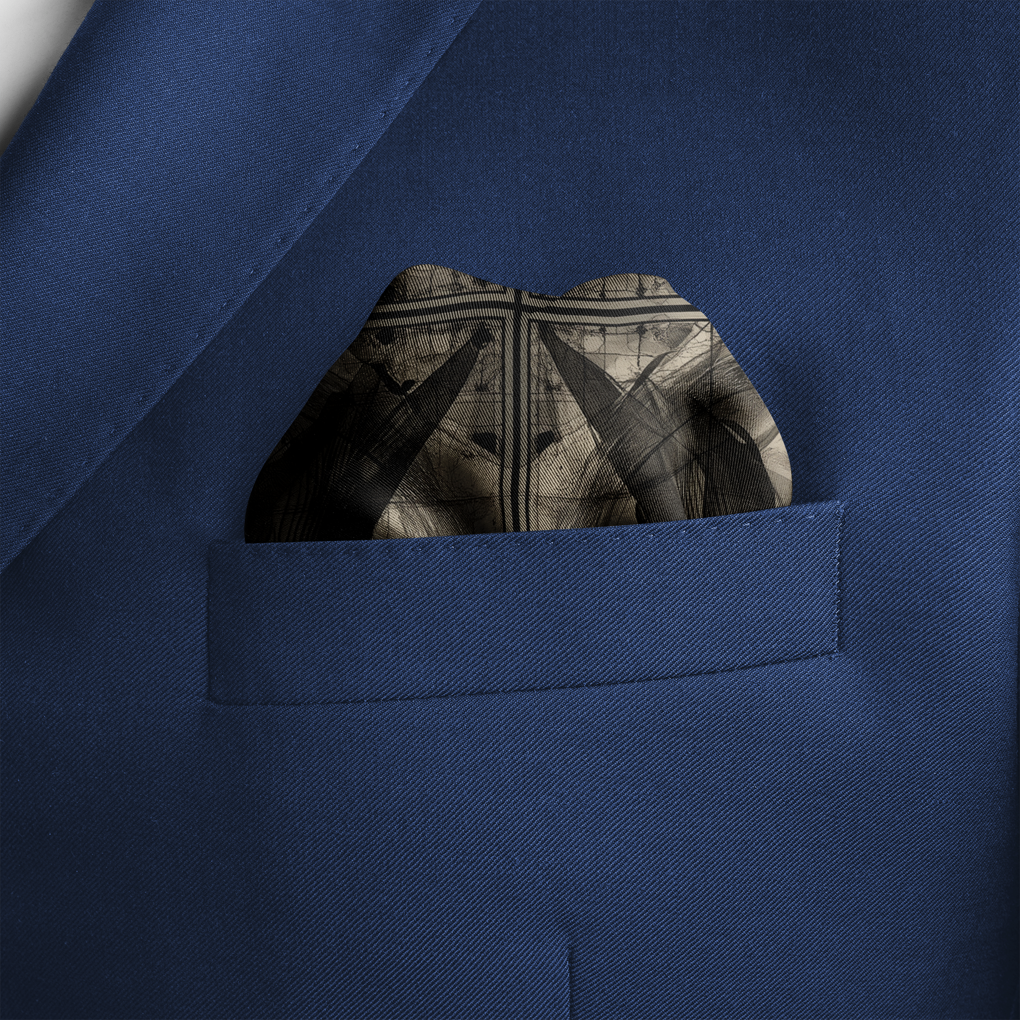 RAVEN SILK POCKET SQUARE RAVEN SILK POCKET SQUARE