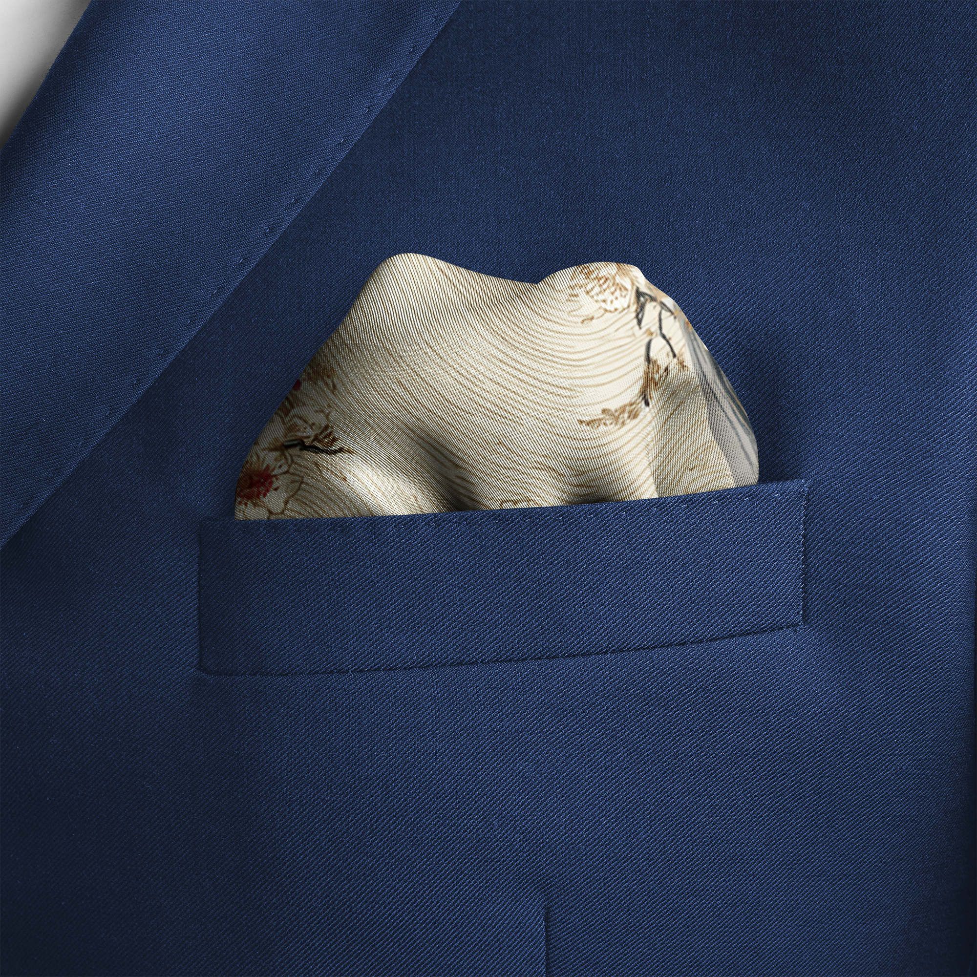 HANAMI SILK POCKET SQUARE HANAMI SILK POCKET SQUARE
