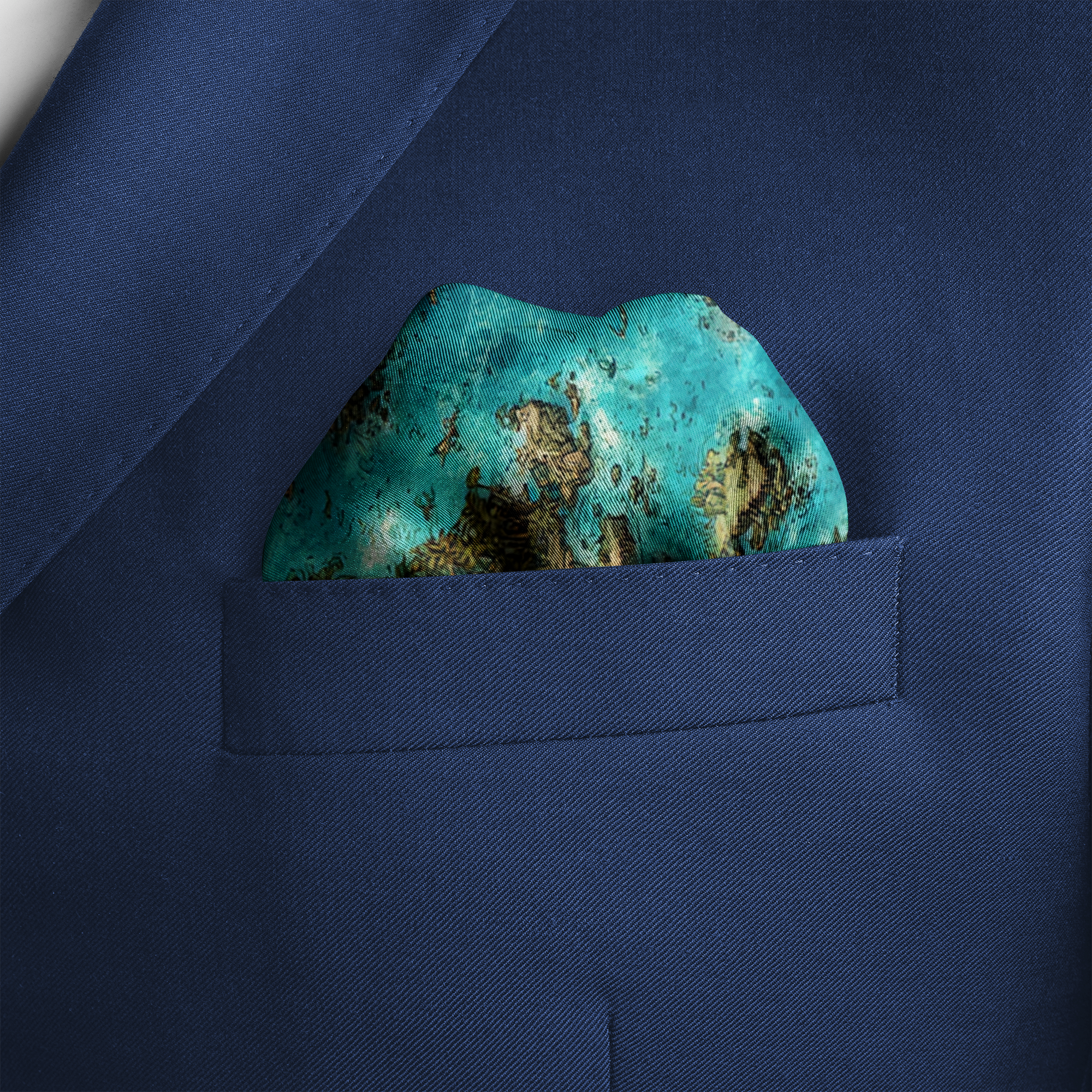 AZURALIS SILK POCKET SQUARE AZURALIS SILK POCKET SQUARE