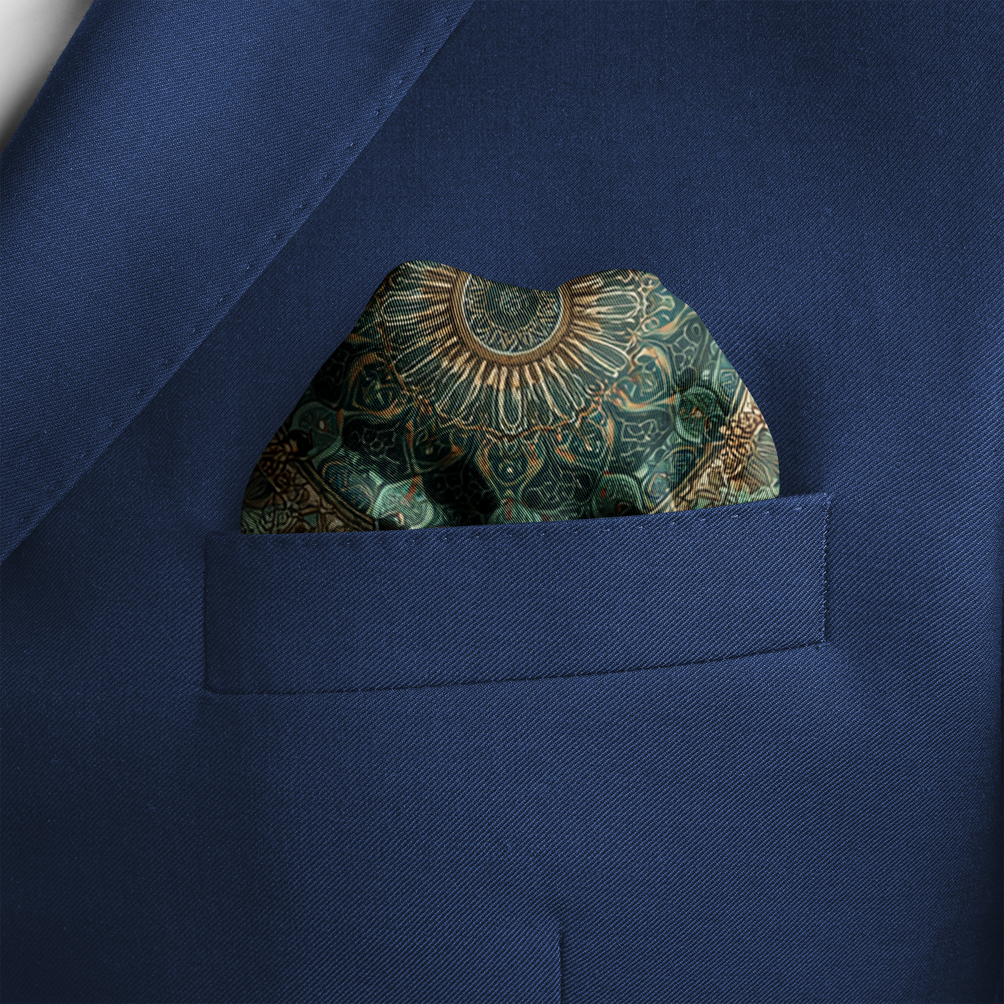 AZUREA SILK POCKET SQUARE AZUREA SILK POCKET SQUARE