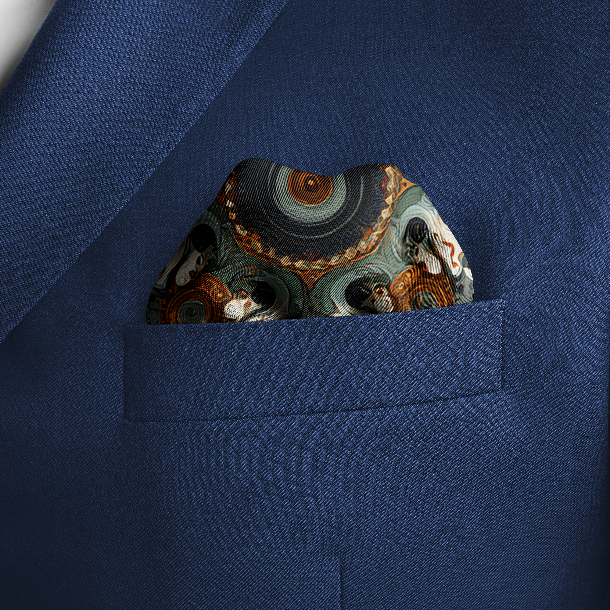 VERMILLION SILK POCKET SQUARE VERMILLION SILK POCKET SQUARE