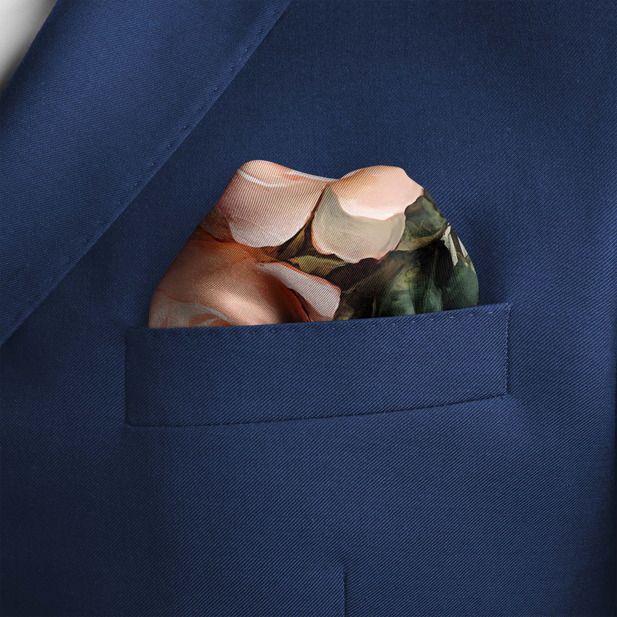 BLOSSOM SILK POCKET SQUARE BLOSSOM SILK POCKET SQUARE