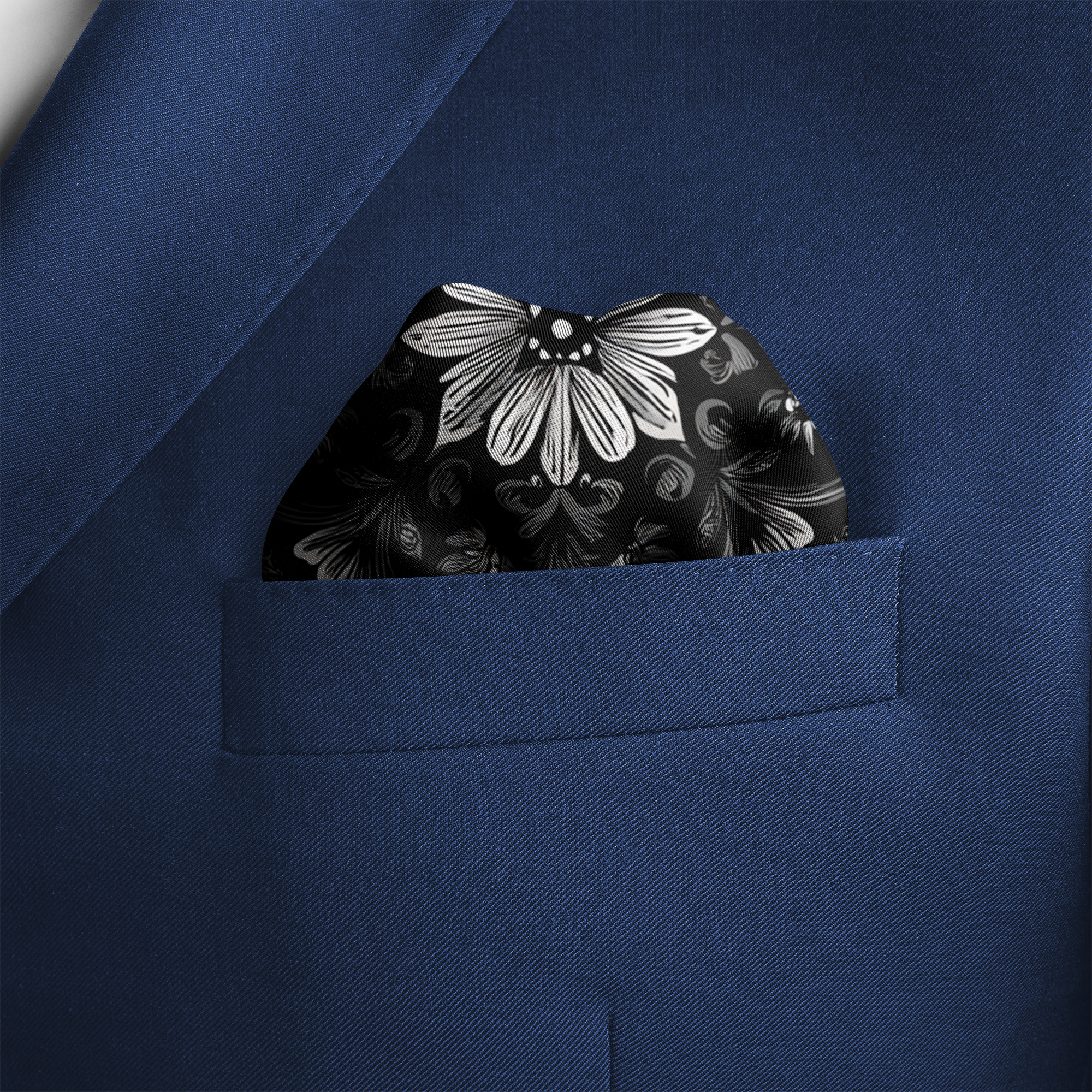 OBSIDIAN SILK POCKET SQUARE OBSIDIAN SILK POCKET SQUARE