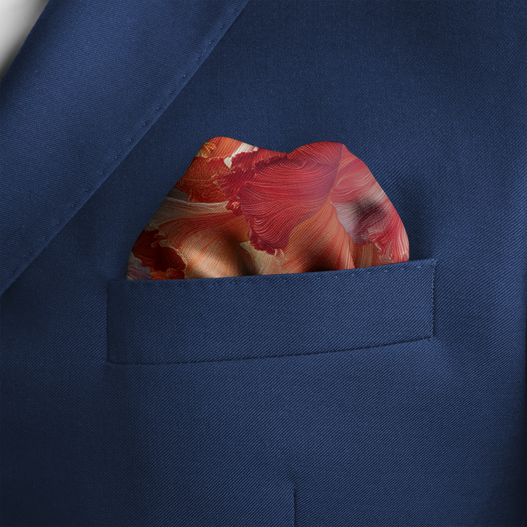 BLOSSOM SILK POCKET SQUARE BLOSSOM SILK POCKET SQUARE
