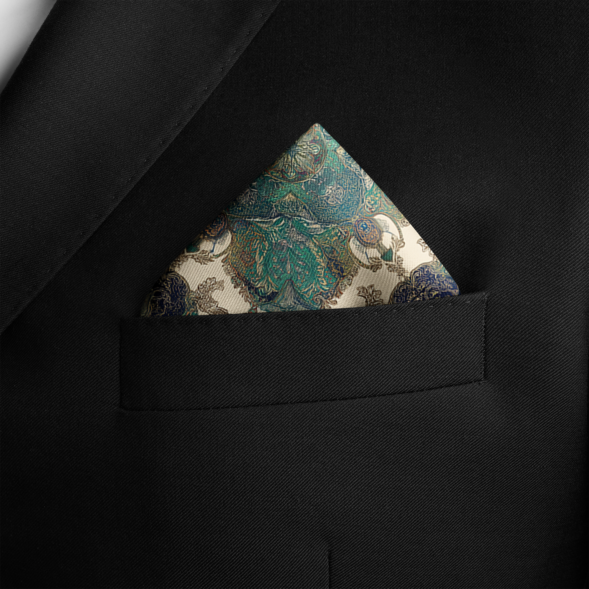 SELENE SILK POCKET SQUARE SELENE SILK POCKET SQUARE