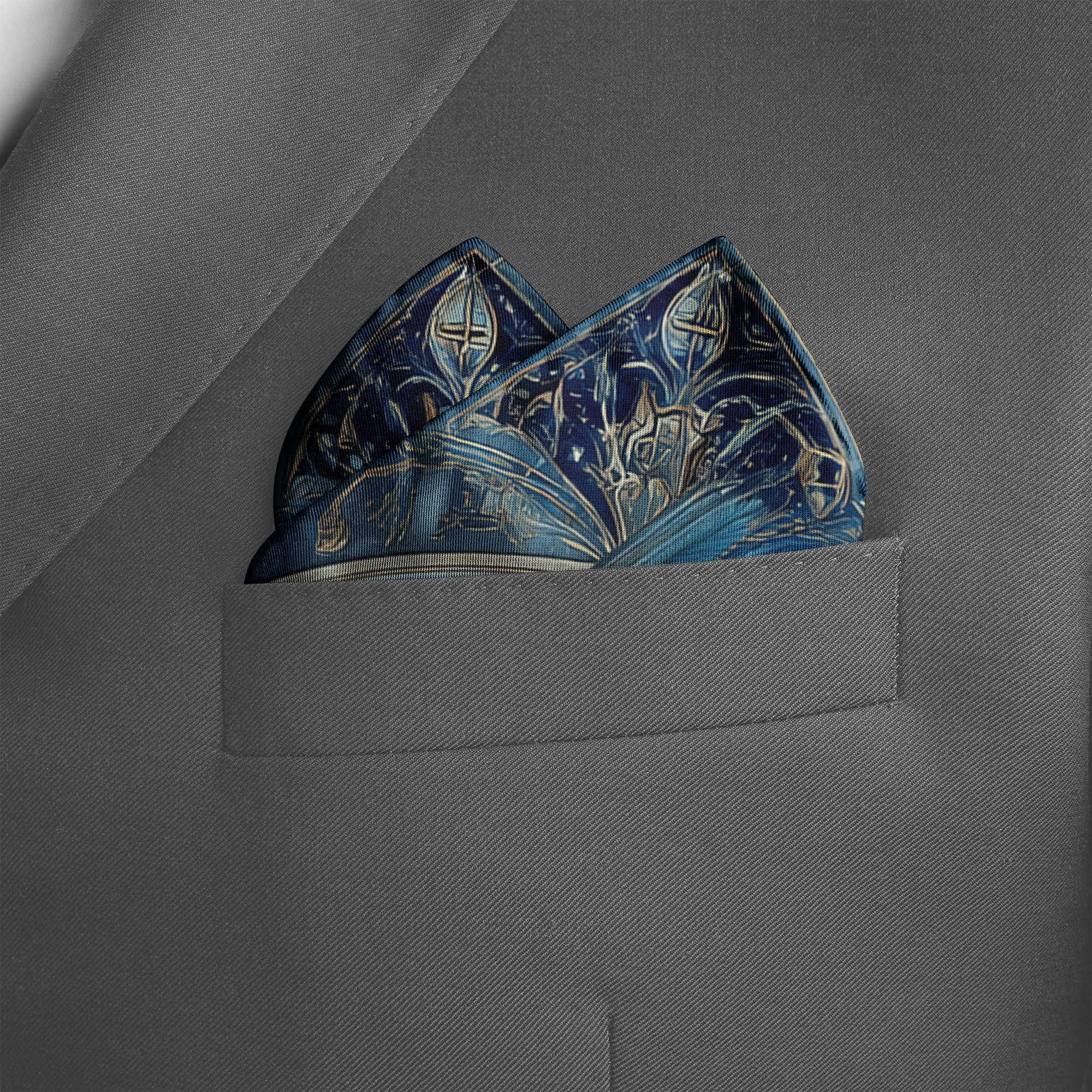 CELESTE SILK POCKET SQUARE CELESTE SILK POCKET SQUARE